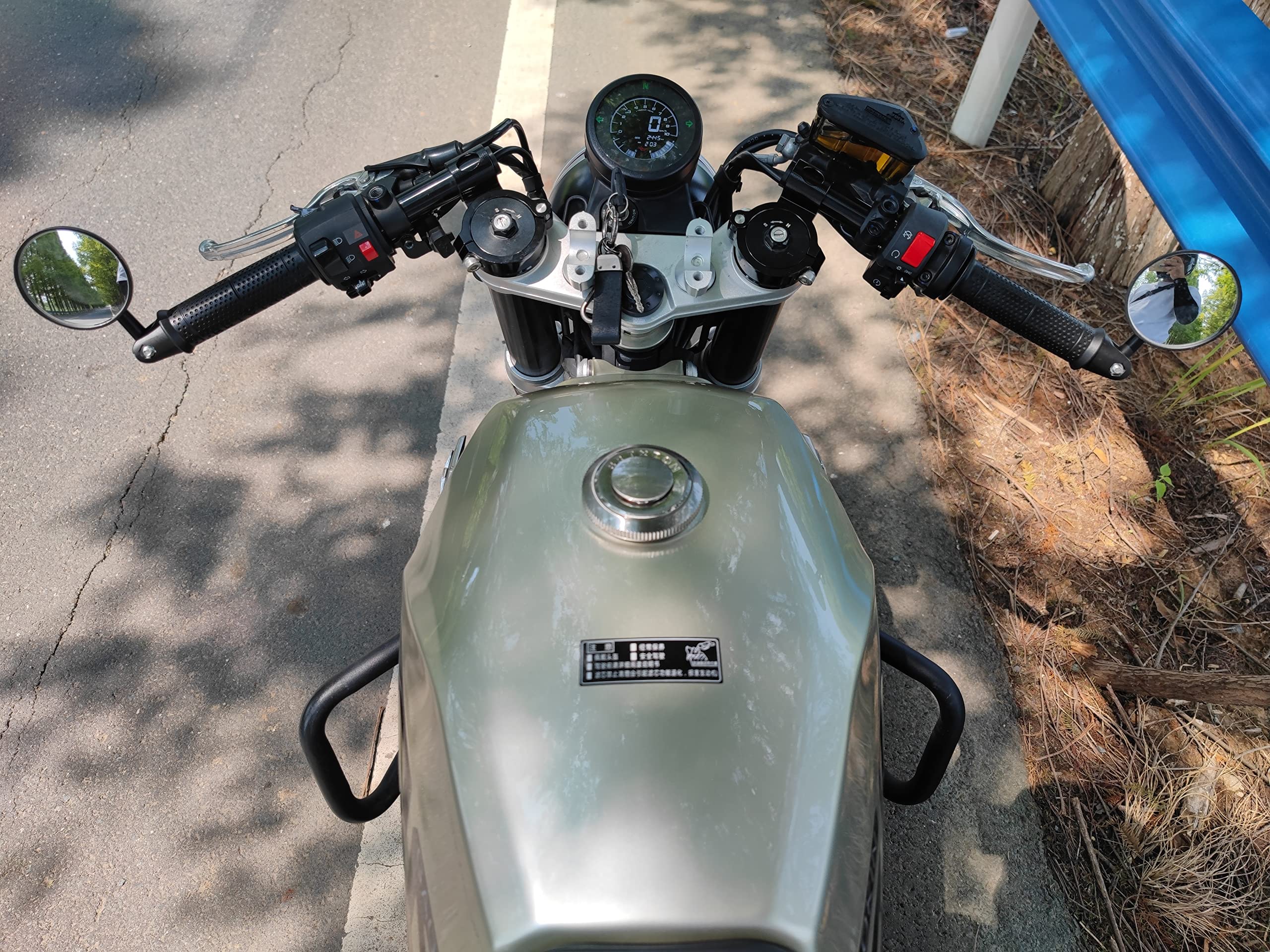 Barra de manillar de 43 mm con clip para tubo de horquilla de 43 mm, 22 mm, barra estándar para motocicleta