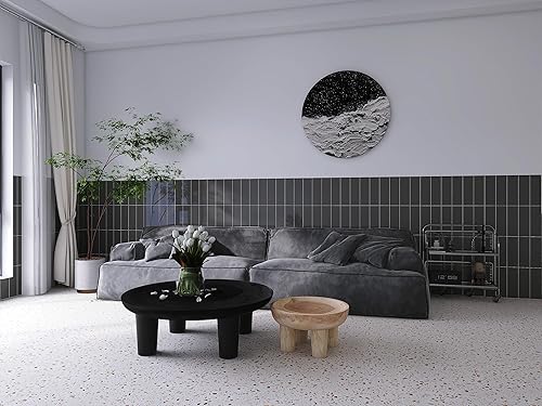 Miniatura 6 de Avant Decor Azulejo de muestra  Azulejos de color sólido de metro compuesto de piedra  Azulejos de cocina para despegar y pegar  Azulejos de pared