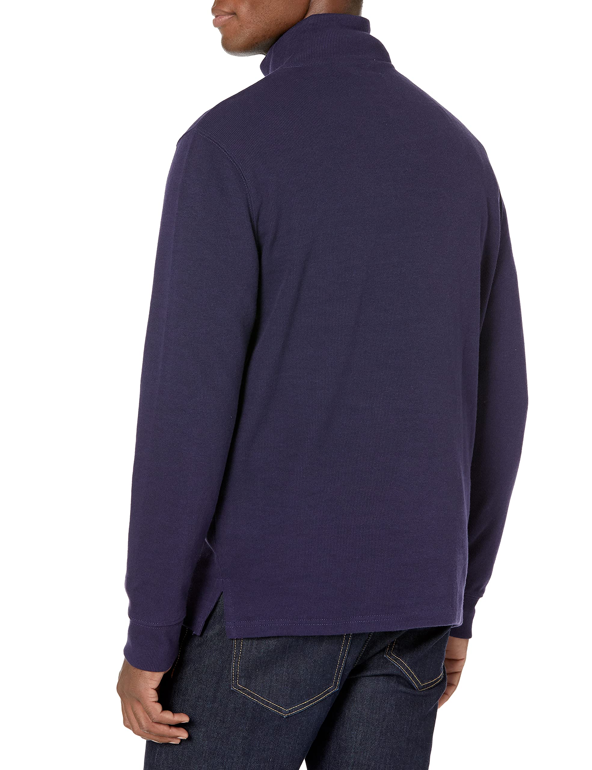 Amazon Essentials Maglione a Coste Francesi con Zip Corta Uomo