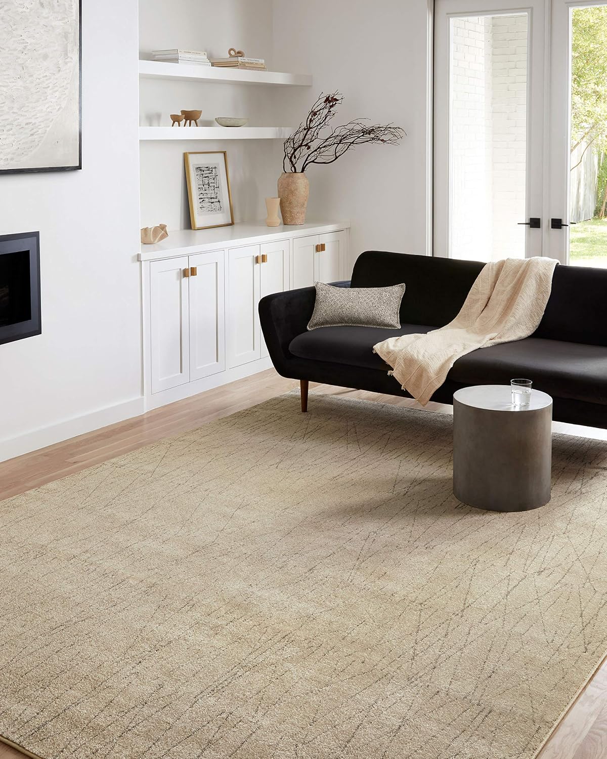 Loloi Bowery Collection BOW-05 Beige/Pepper 9'-6" x 12'-6" Area Rug