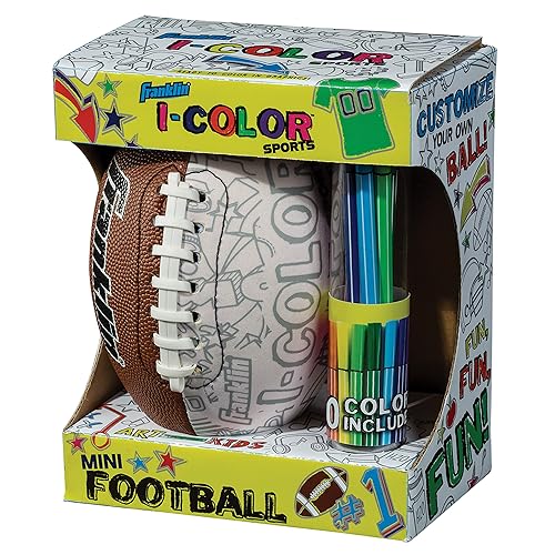 Franklin Sports iColor Kids Mini Football or Soccerball- Custom Color
