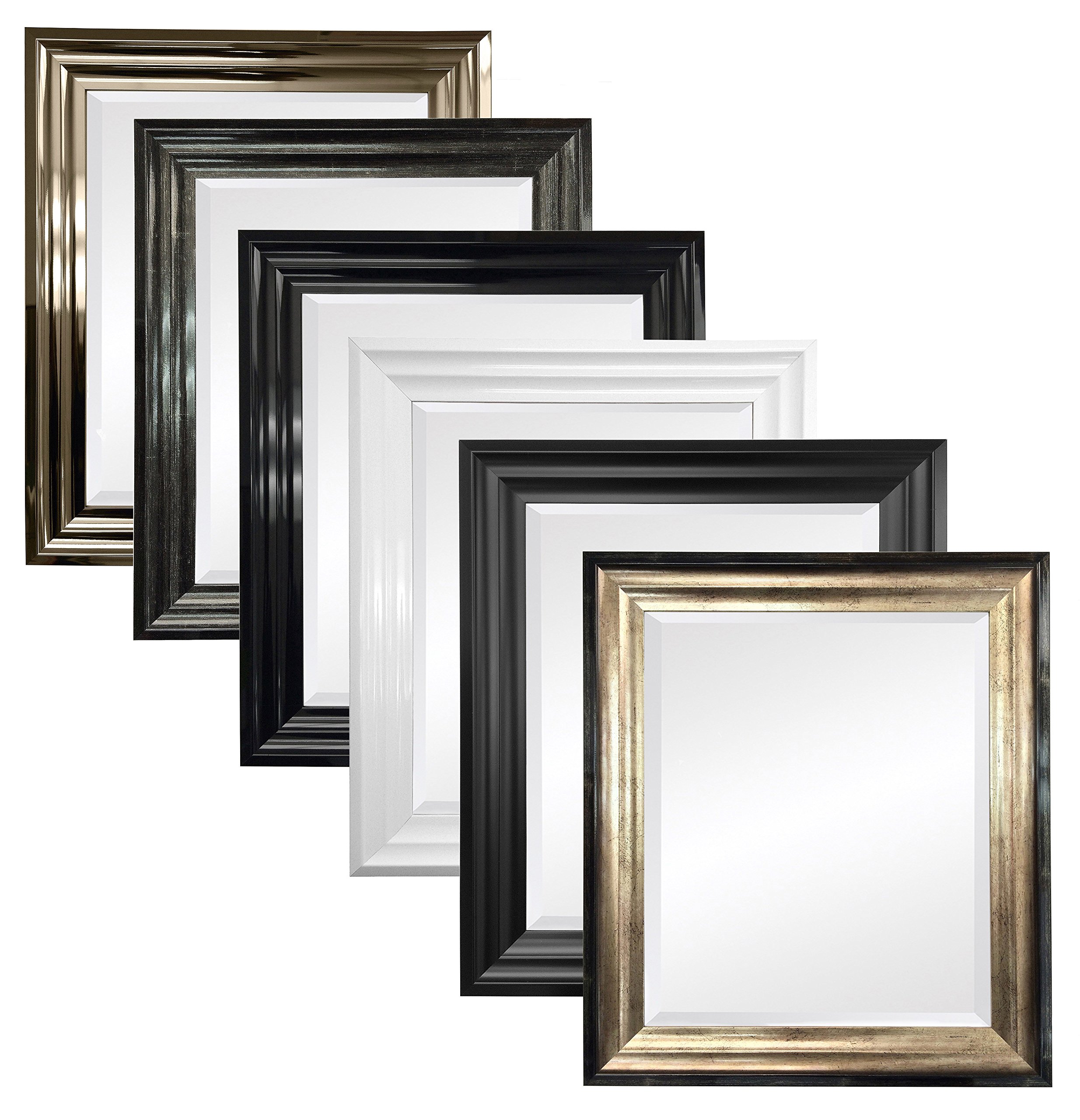Gravier pour miroir, Plastique, noir mat, 30" x 20" Plain