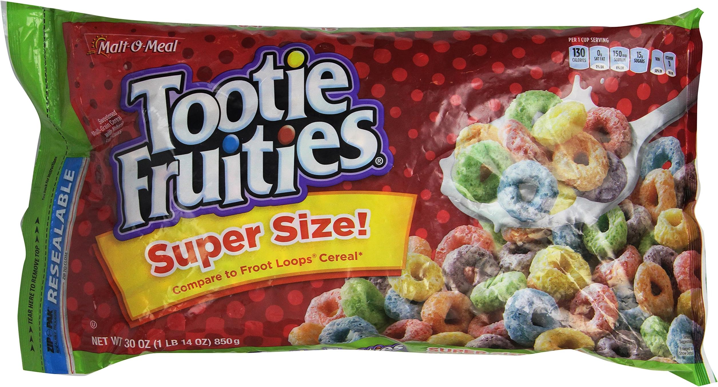 Malt-O-Meal Mom Brand Tootie Fruities, 30 Oz