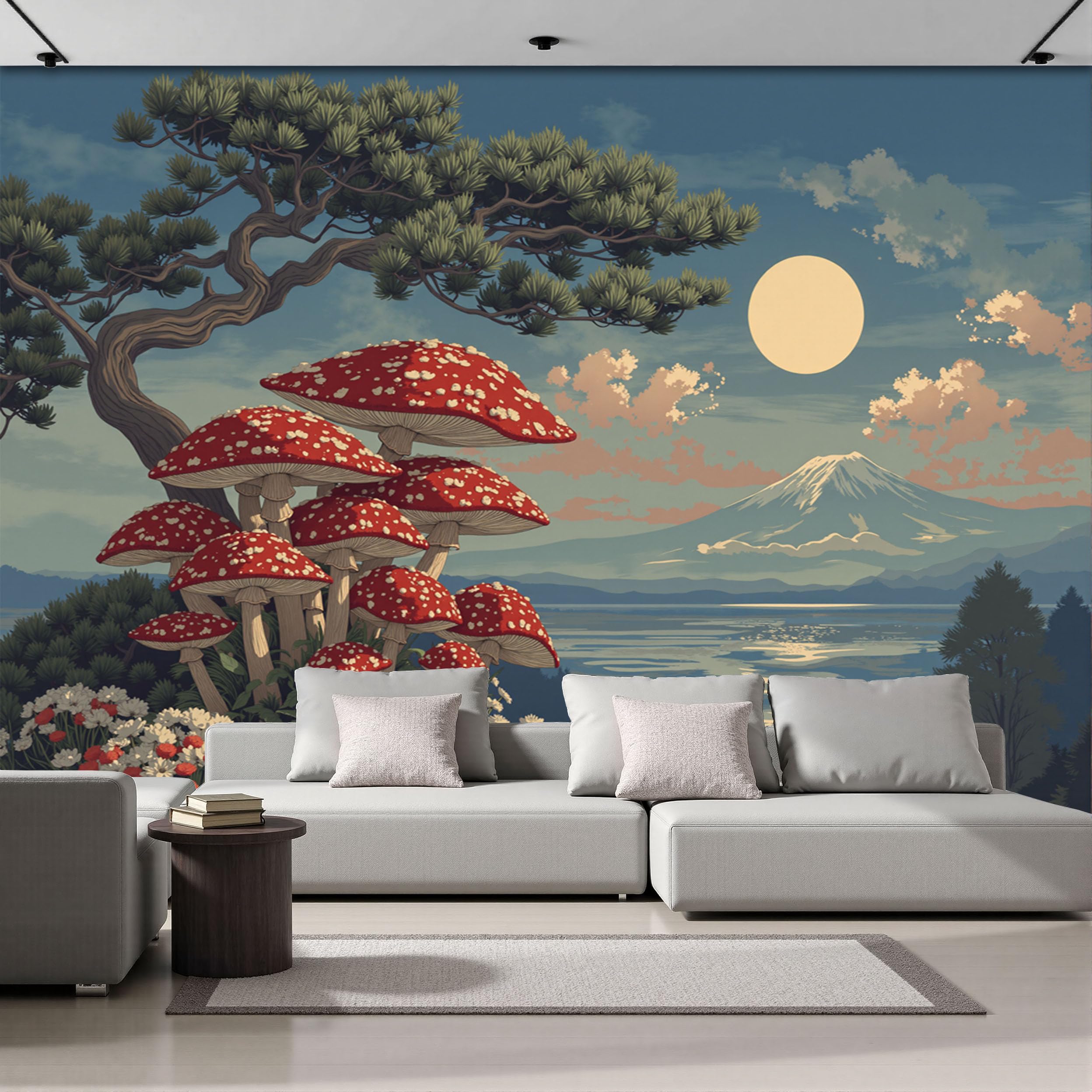Décoration image murale indigo Mont Fuji pour une finition premium