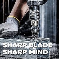 Vista 8 de toolant - Broca de cuatro espirales de cobalto (Pro), broca de paso Unibit lista para impacto, 14"-1-18", broca de paso hexagonal de 14 pulgadas