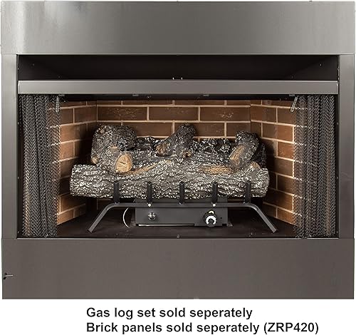 Miniatura 2 de Pleasant Hearth 42 pulgadas Radiant Zero Clearance Universal Vent Free Firebox, negro - PHZC42F