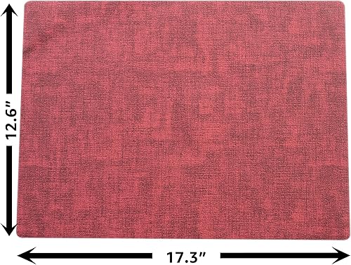 Miniatura 9 de Juego de 4 manteles individuales de piel sintética, impermeables, resistentes al calor y a las manchas, fáciles de limpiar, antideslizantes,