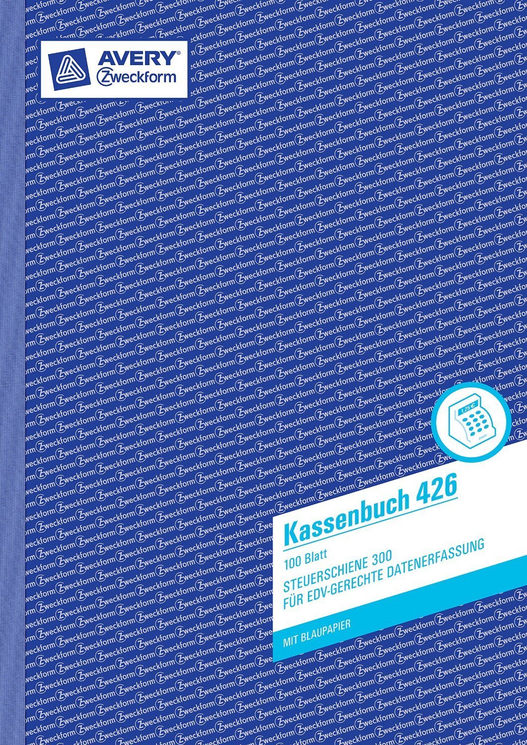 Avery Zweckform 426 Kassenbuch, DIN A4, nach Steuerschiene 300, 100 Blatt, weiß (3er Pack)