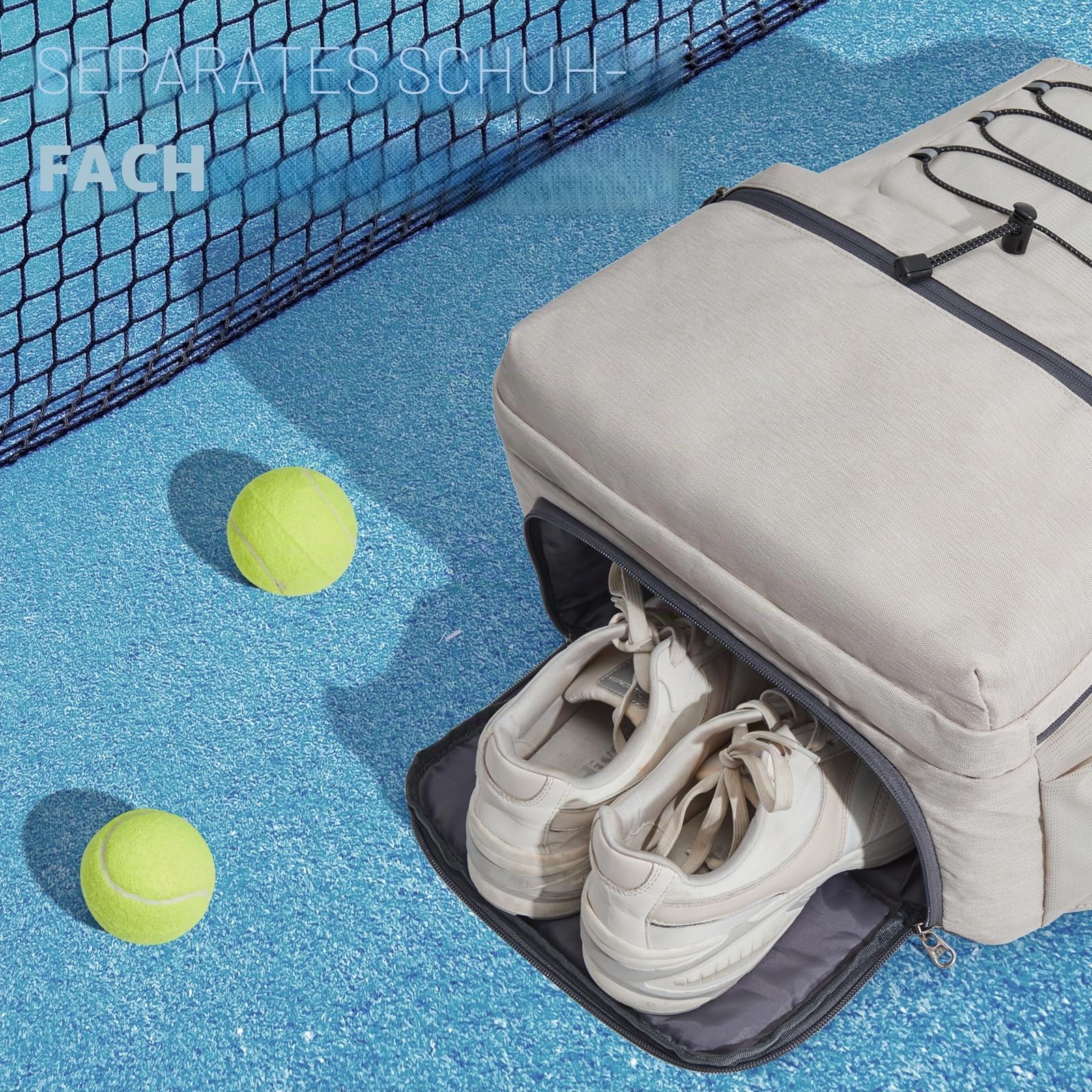 G4Free Tennistasche, Tennis-Rucksack für Frauen Männer, große Pickleball-Tasche, hält 4 Schläger mit Schuhfach