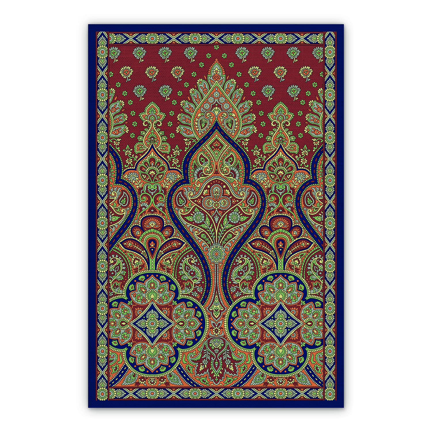 Tapis en vinyle 60x80cm BirdsEcho linoléum haut de gamme motif indien