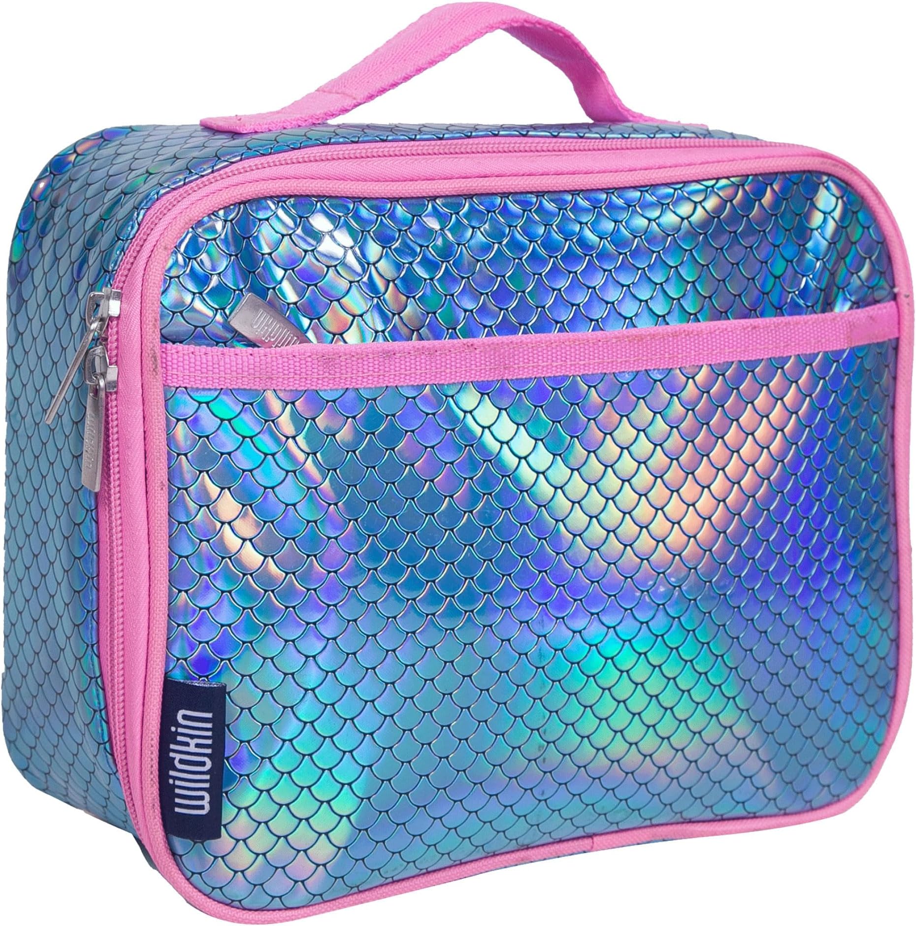 Wildkin Kids Insulated Lunch Box – Durable and Reusable for School & Travel - Mermaid Scales
