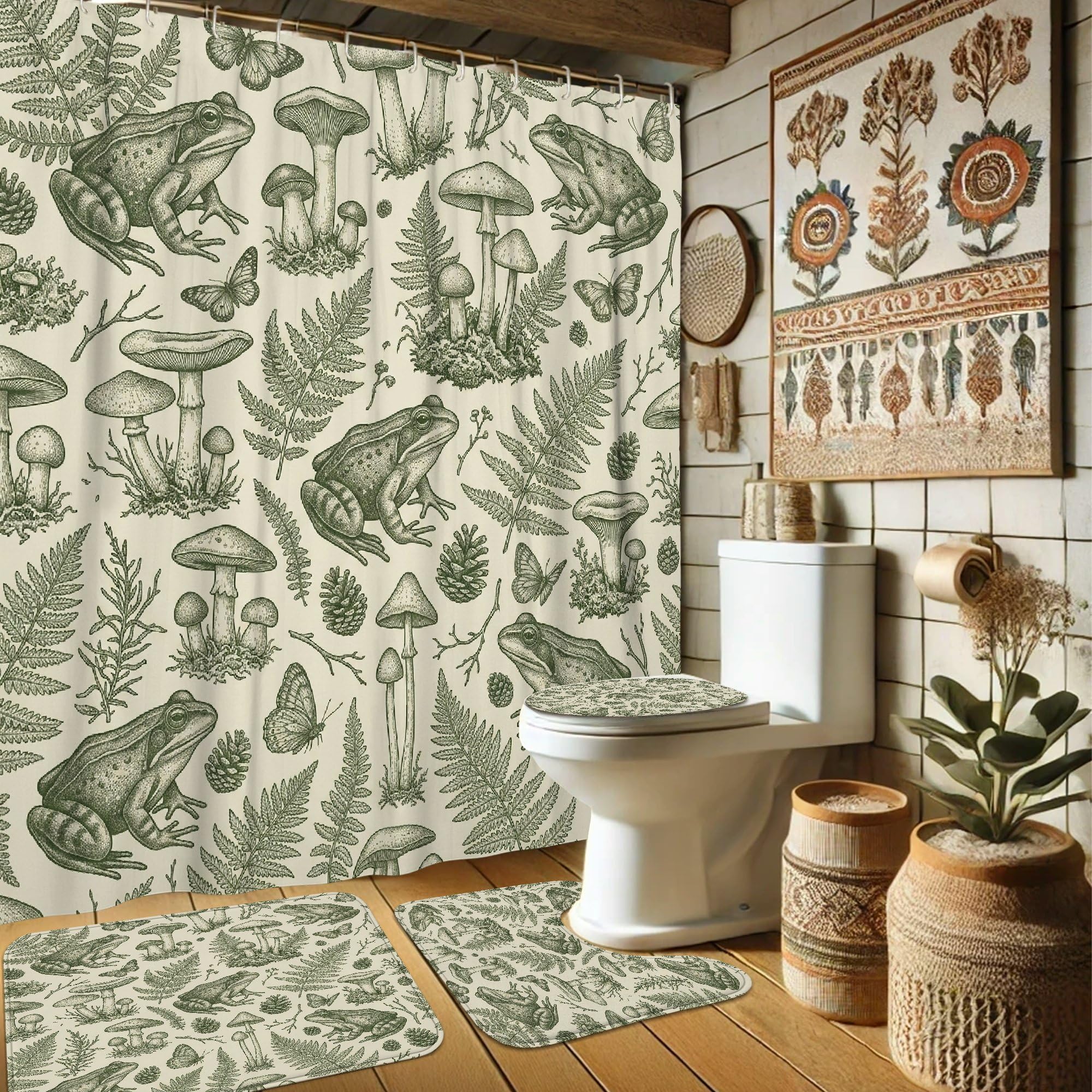 Rideaux de douche amphibiens tissu imperméable salle de bain baignoire appartement 183x183