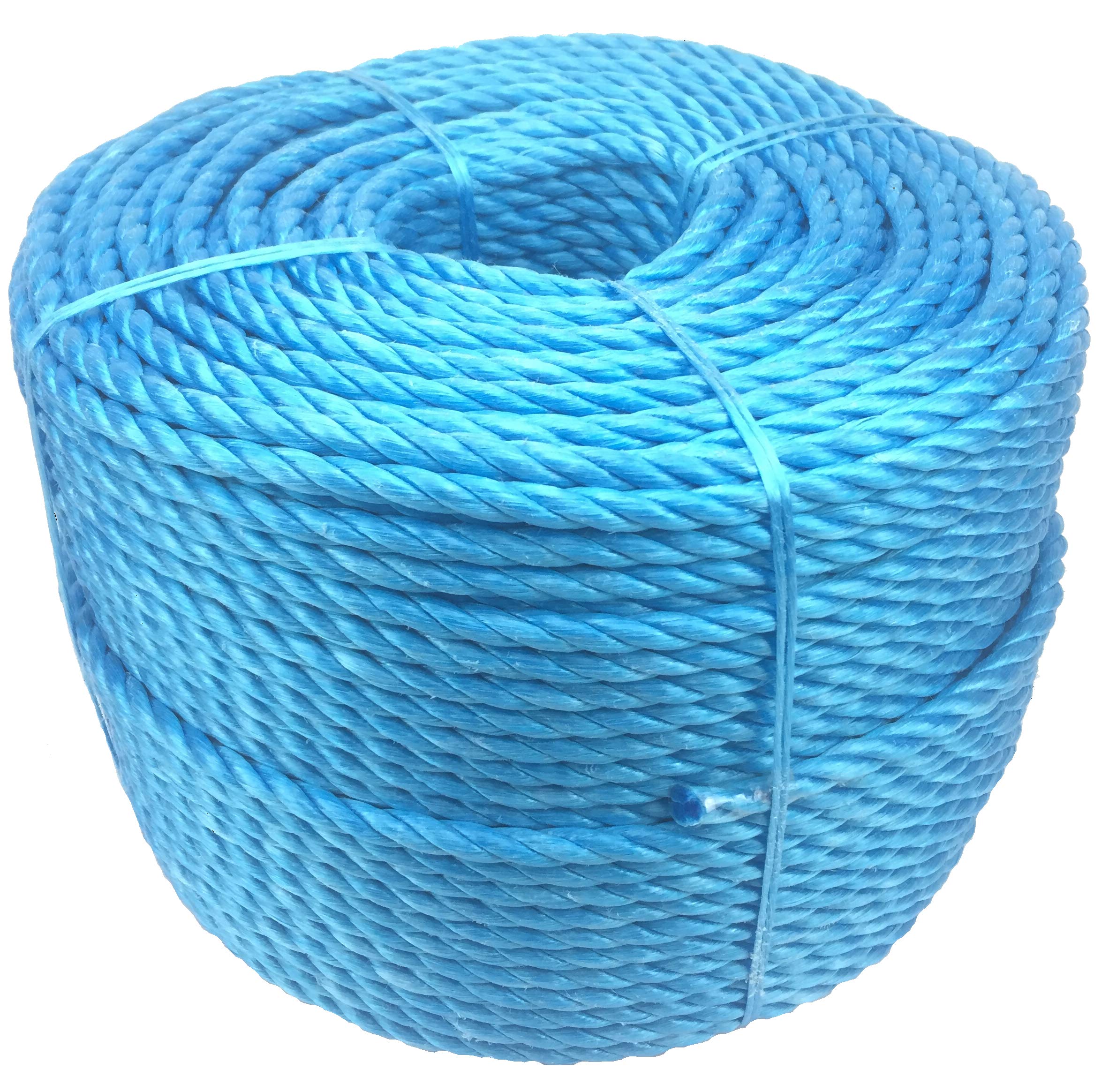RopeServices UK 10mm Blue Polypropylene Rope x 100 Metres, Cheap Nylon Twisted Poly Ropes
