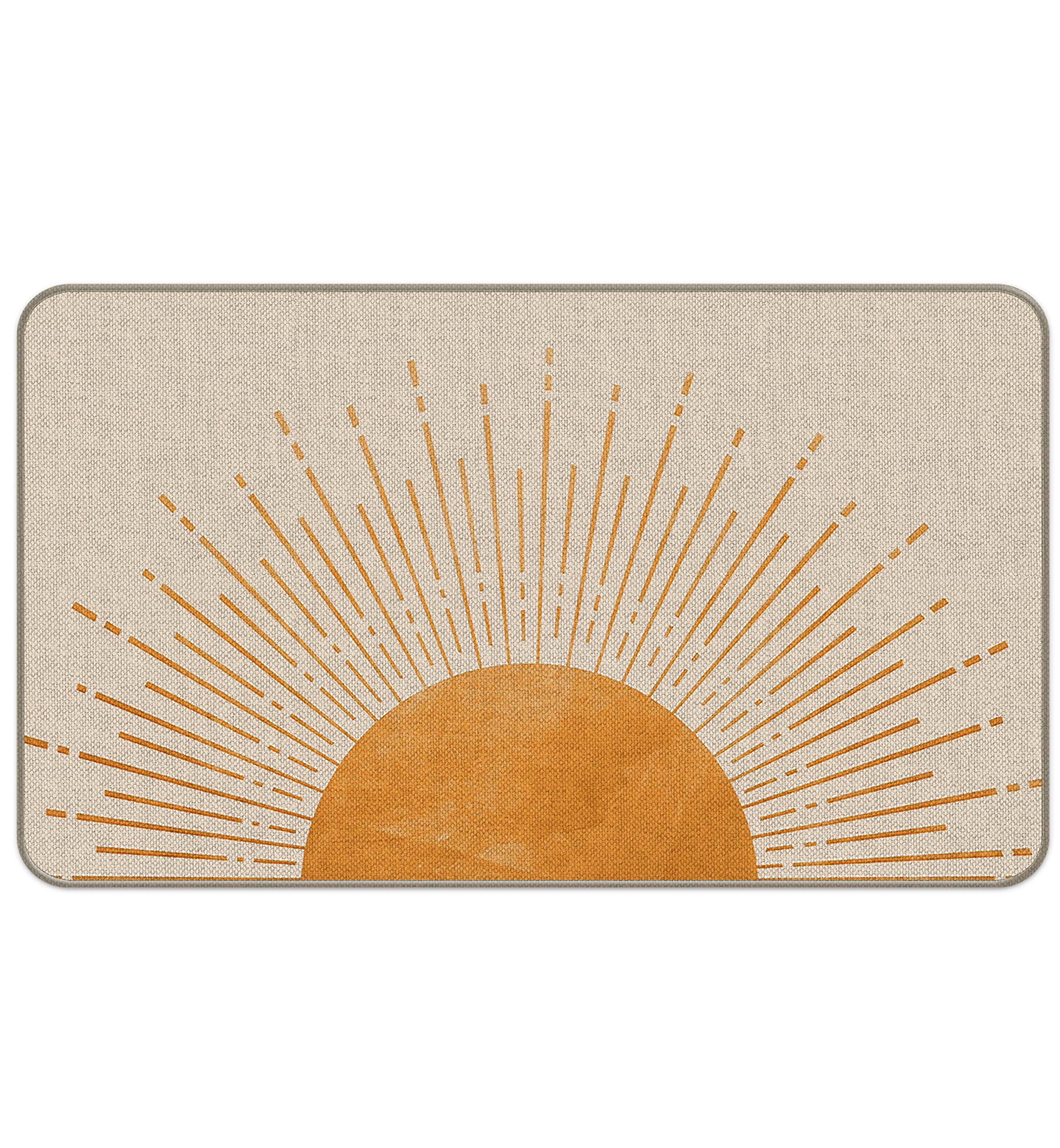 Ensound Boho Sun Sunrise Sunset Sunshine Modern Minimalist Entrance Door Mat 24x16 Inch Doormats Decor,Bohemia Home Front Door Porch Outdoor Indoor Decorations