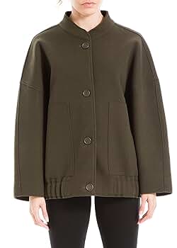 Amazon.com: Max Studio Women's Brush Knit Bomber Jacket