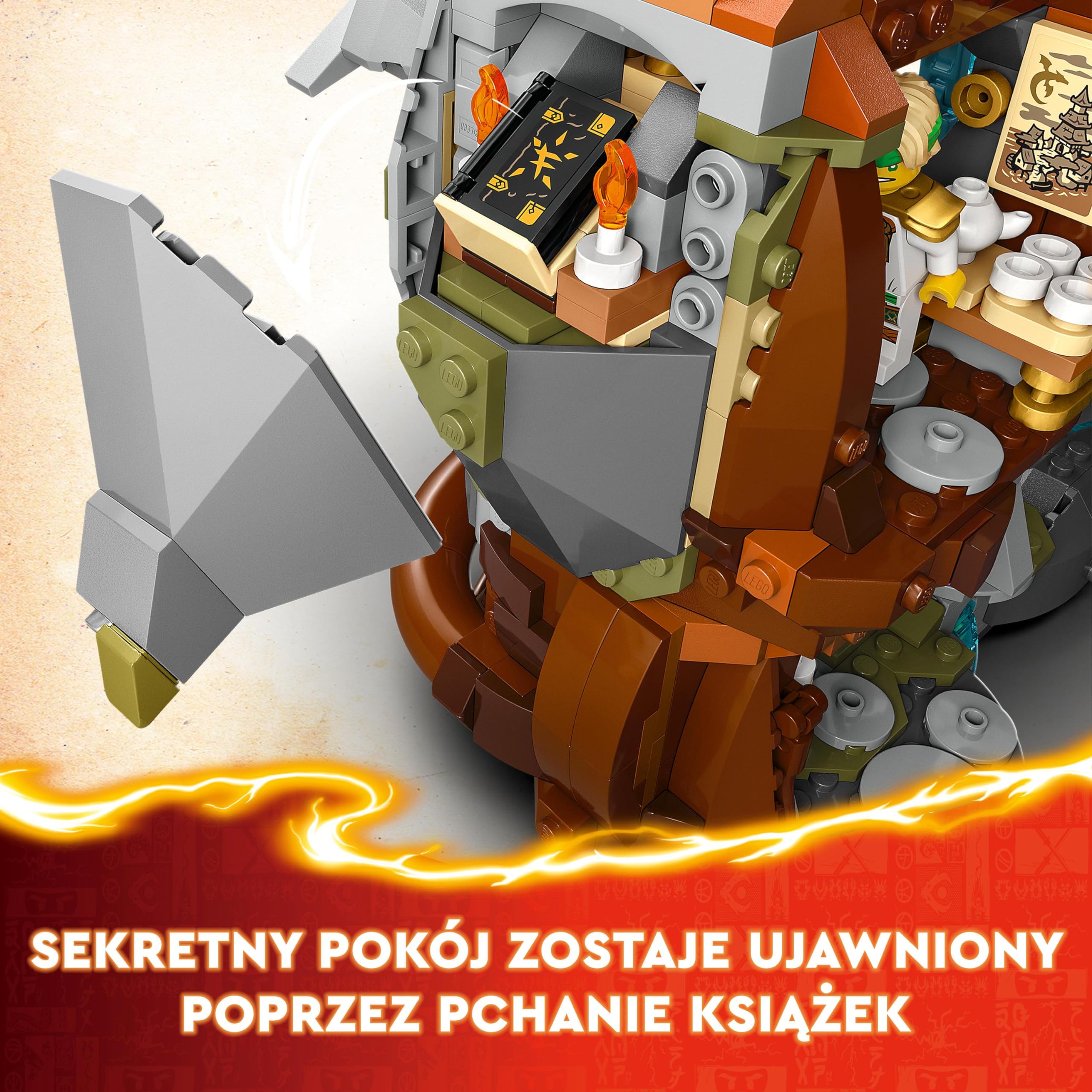 LEGO NINJAGO Świątynia Smoczego Kamienia, Zabawka Ninja dla 13-latka, Chłopców i Dziewczynek, Figurka Smoka do Zbudowania, Fajne Dekoracje do Pokoju Dziecięcego i Prezent dla Nastolatka, 71819
