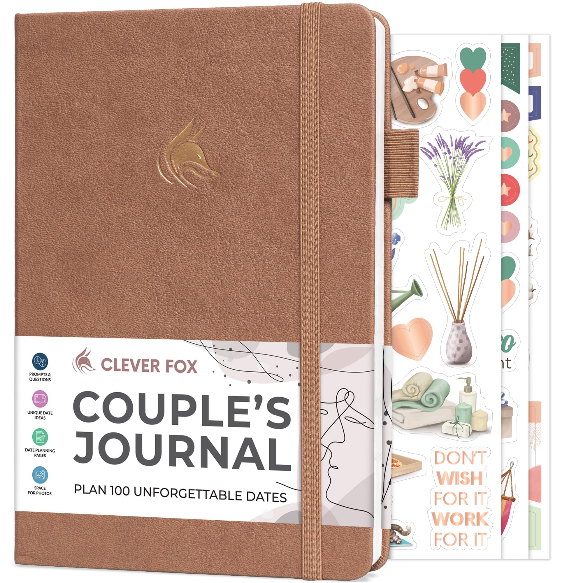 Clever Fox Couple’s Journal, Couples Date Night, Activity & Journaling Workbook