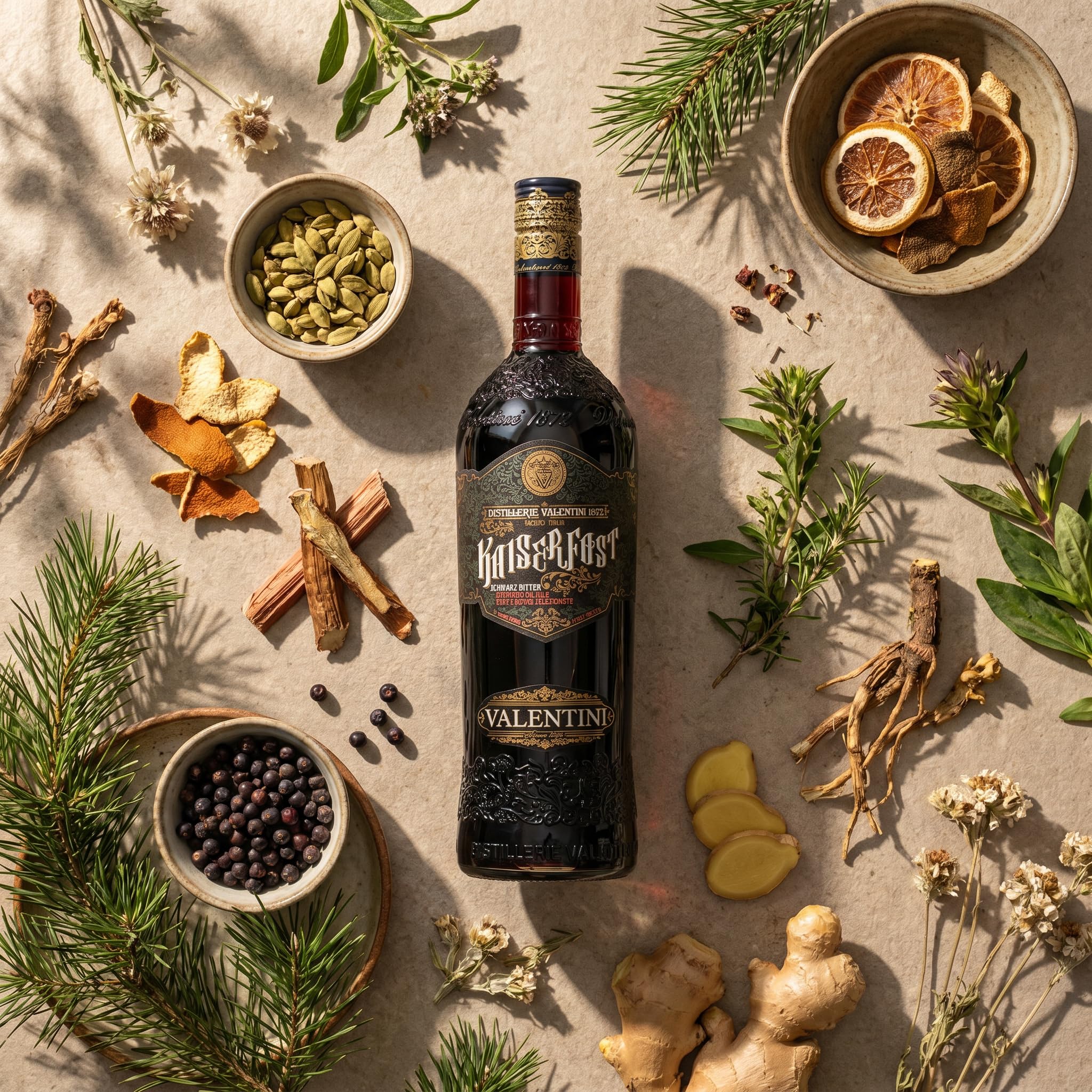 Amaro Kaiserfost, Liquore Alpino Premium alle Erbe, Digestivo Artigianale Italiano