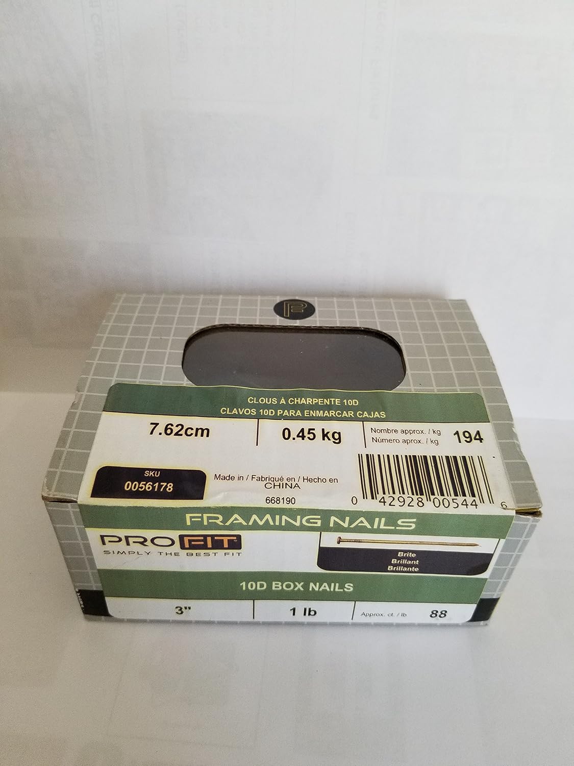 NATIONAL NAIL 56178 LB 10D Bright Box Nail