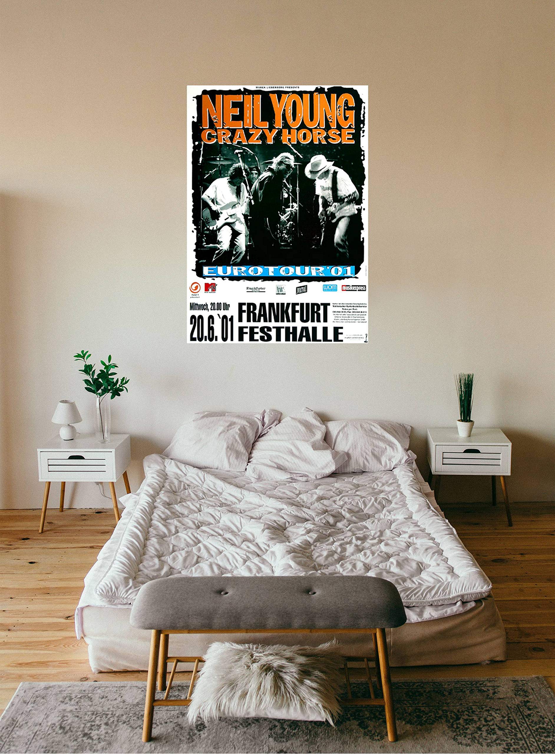 Neil Young - Mystery Train, Frankfurt 2001 » Konzertplakat/Premium Poster | Live Konzert Veranstaltung | DIN A1 «