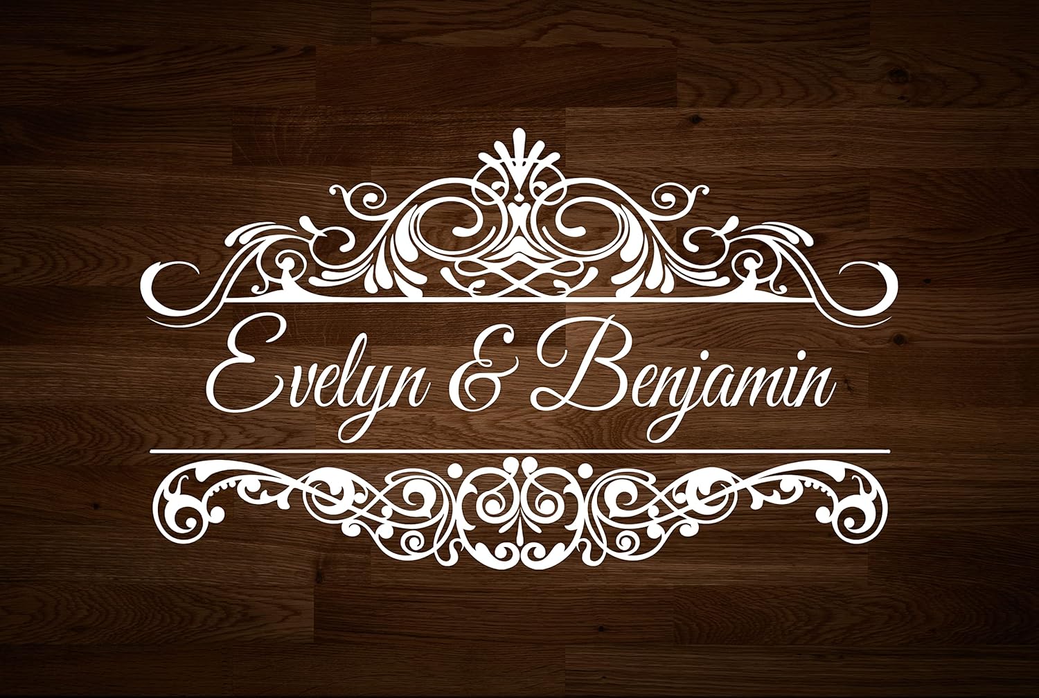 Wedding Floor Monogram Decals Many Colors Wedding Reception Decorations Monogram Dance Floor Party Decor Custom Name DIY Deco Wall Decals Decor Vinyl Sticker (w:37" h:22")