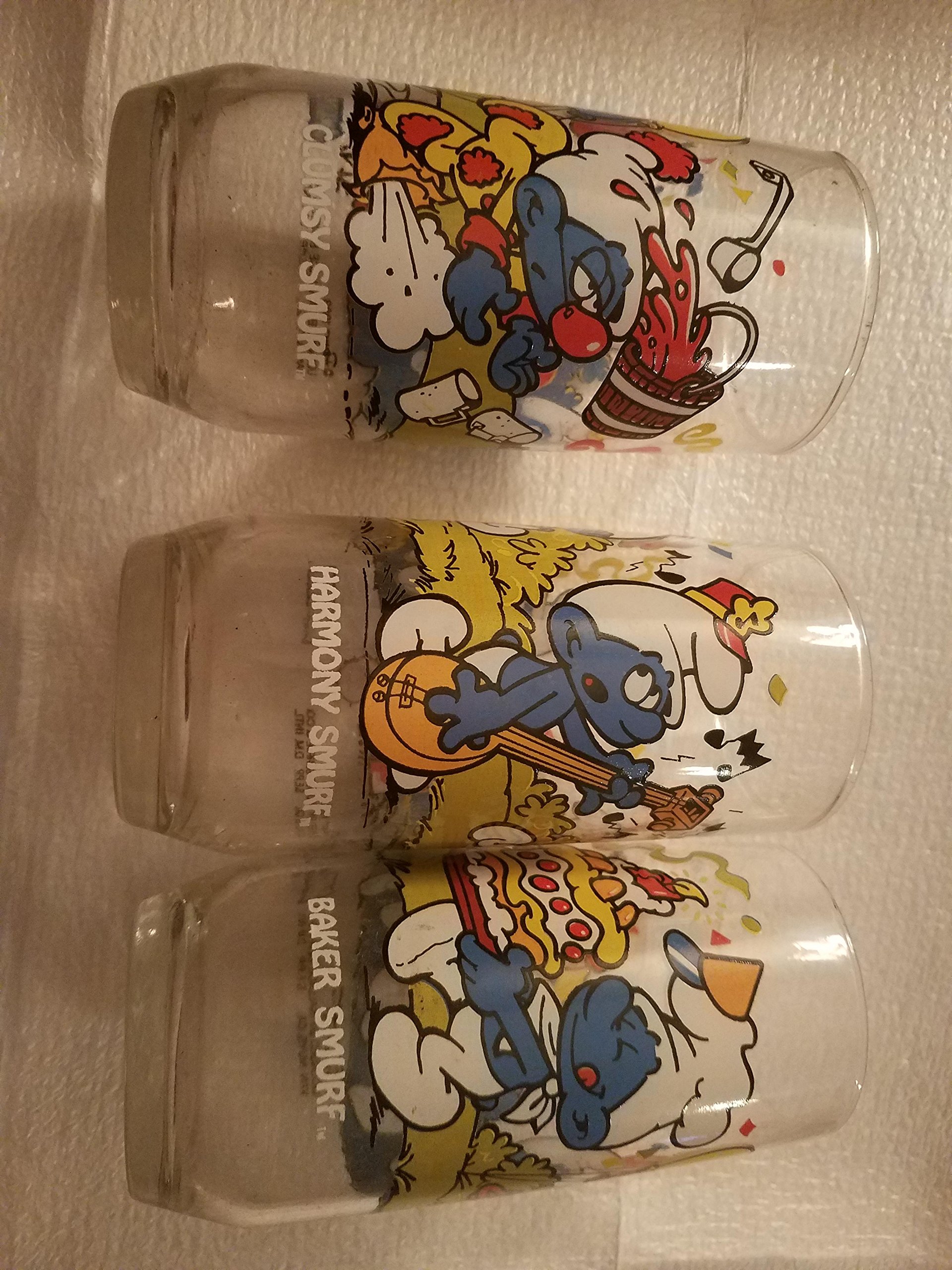 Amazon.com | Vintage 1983 Smurf Drinking Glasses - Set of 3