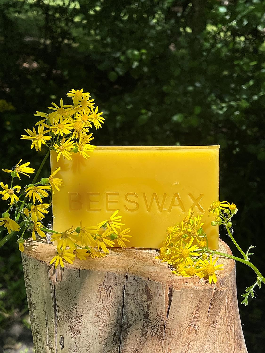 Sanctuary Traders Yellow Beeswax - 1lb Block - Smells Like Honey - 100% Pure USA Bees Wax for Candle Making, Crafting, Wraps, Leather, Woodworking, Sewing, and Polish - Melts Smooth