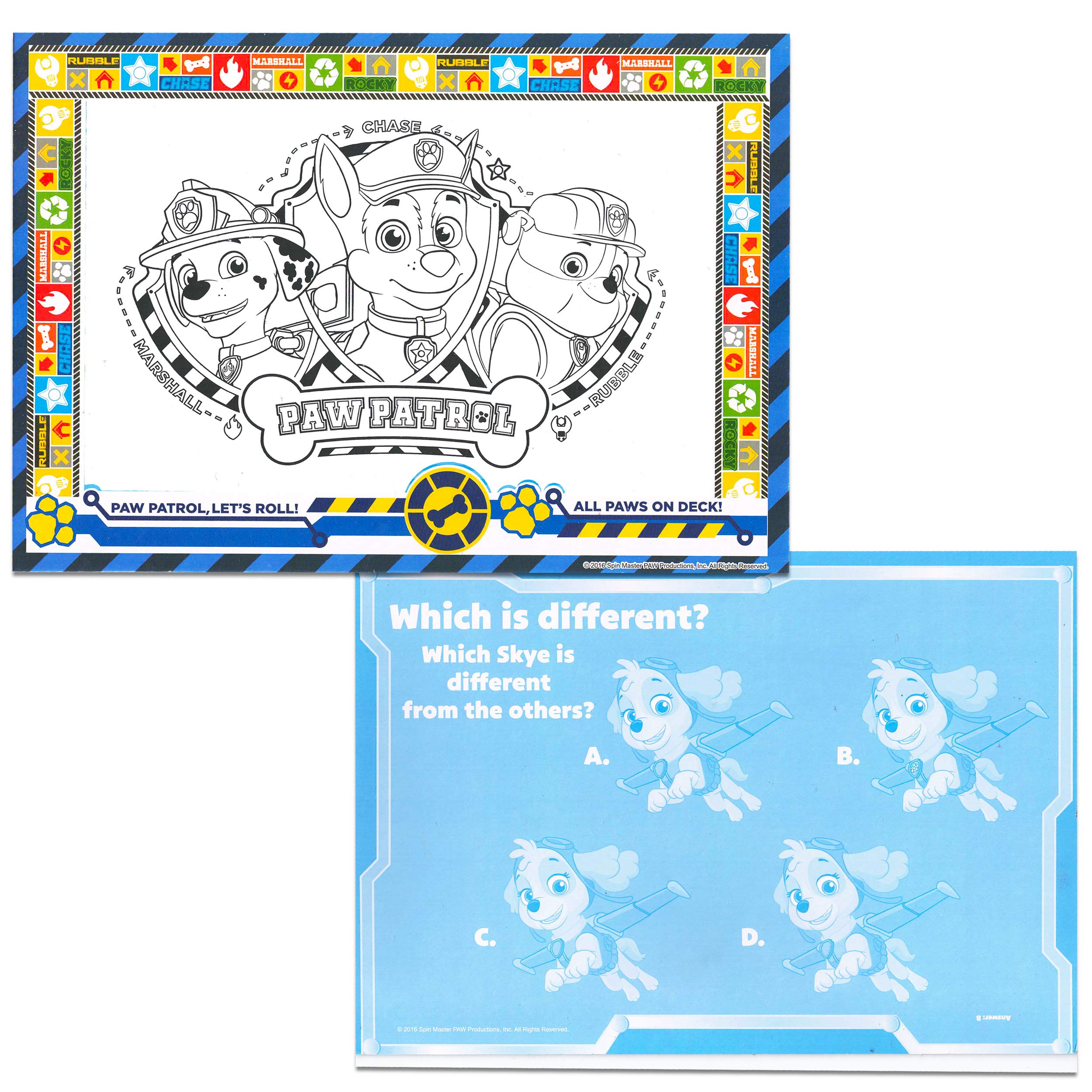 Amazon.com: Paw Patrol Water Surprise Painting Book Set - Reusable Paw  Patrol Paint with Water Book Stickers, Temporary Tattoos, and More  (Mess-Free Coloring for Toddlers Kids) : Toys & Games