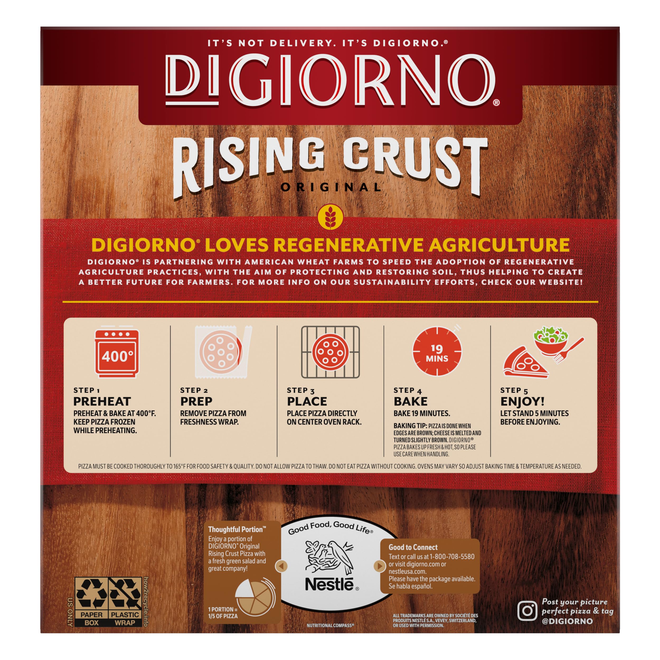 Digiorno Frozen Pizza Rising Crust Pepperoni Pizza 24 7 oz — view 5