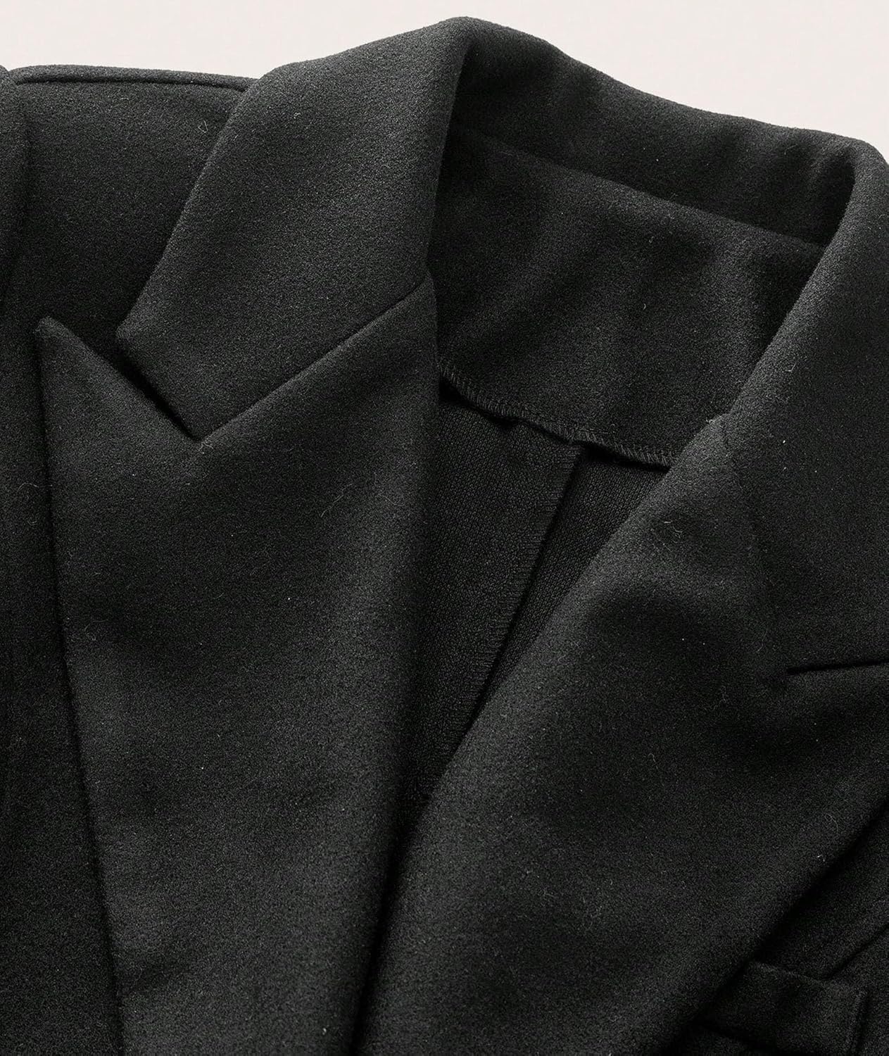 Sexyshine Women's Winter Double Breasted Maxi Trench Coat Notch Lapel Collar Wool Blend Pea Coat A Line Long Overcoat - Image 3