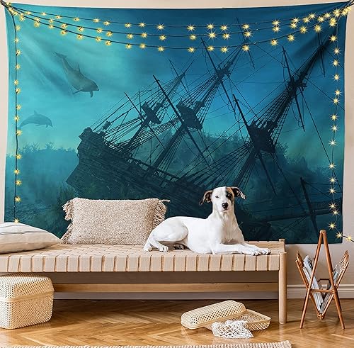 Miniatura 121 de Ambesonne Tapiz gótico, patio con hiedra encantada en la puerta antigua al bosque, colgante de pared ancho para dormitorio, sala de estar, 2-Verde