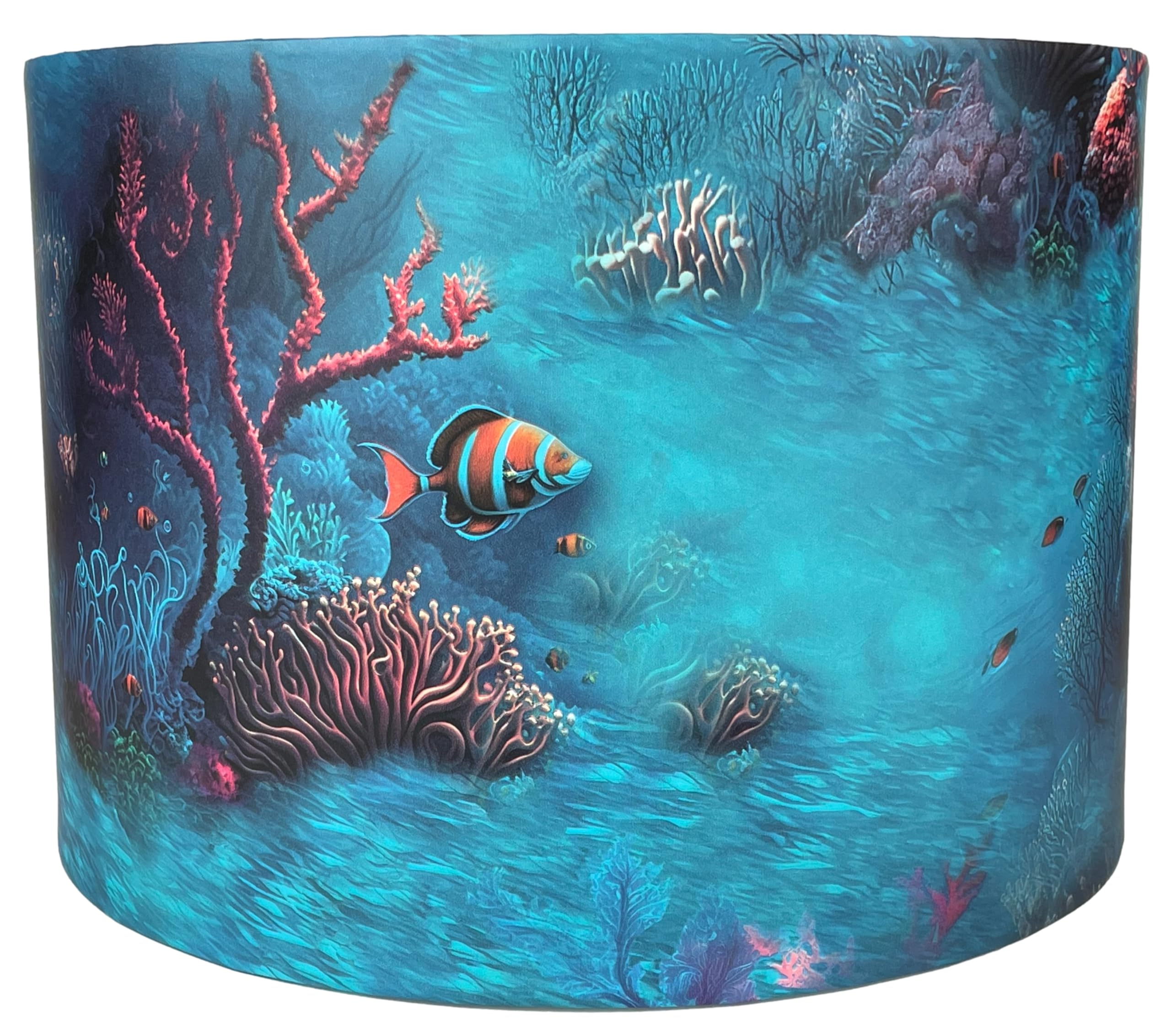 Under The Sea Lampshade for Ceiling & Table Lamps | Kids Sea Creatures Bedroom & Nursery Decor | Nautical Ocean Theme Room Accessory