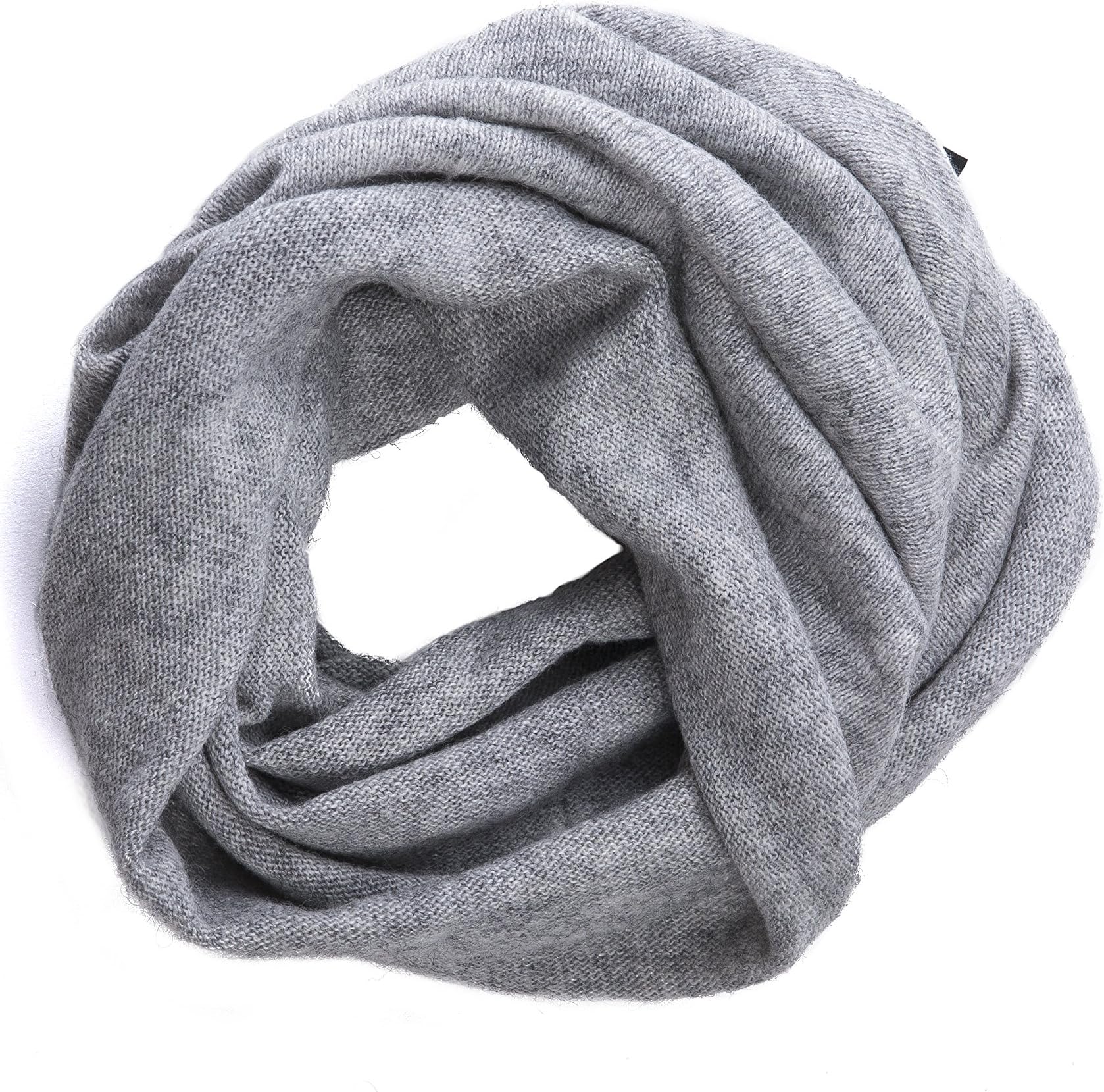 Lofoio Ganzo Cashmere Snood - Can be Twisted into a Hat PEARL GREY
