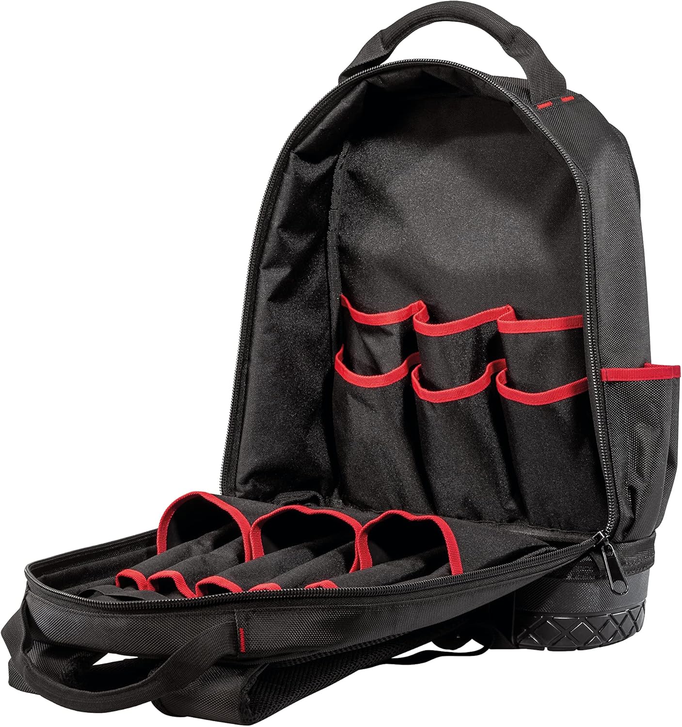 Parat Basic Back Pack Tool Bag (for approx. 5990830991, 50 Tools, with Tablet Compartment Reinforced Bag Base, Black