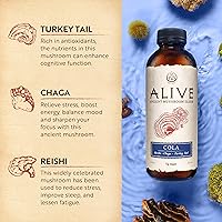 Vista 6 de ALIVE - Elixir de hongos, sabor a cola, botella de 16 onzas líquidas, bebida adaptógena espumosa para claridad mental, enfoque y estado de ánimo