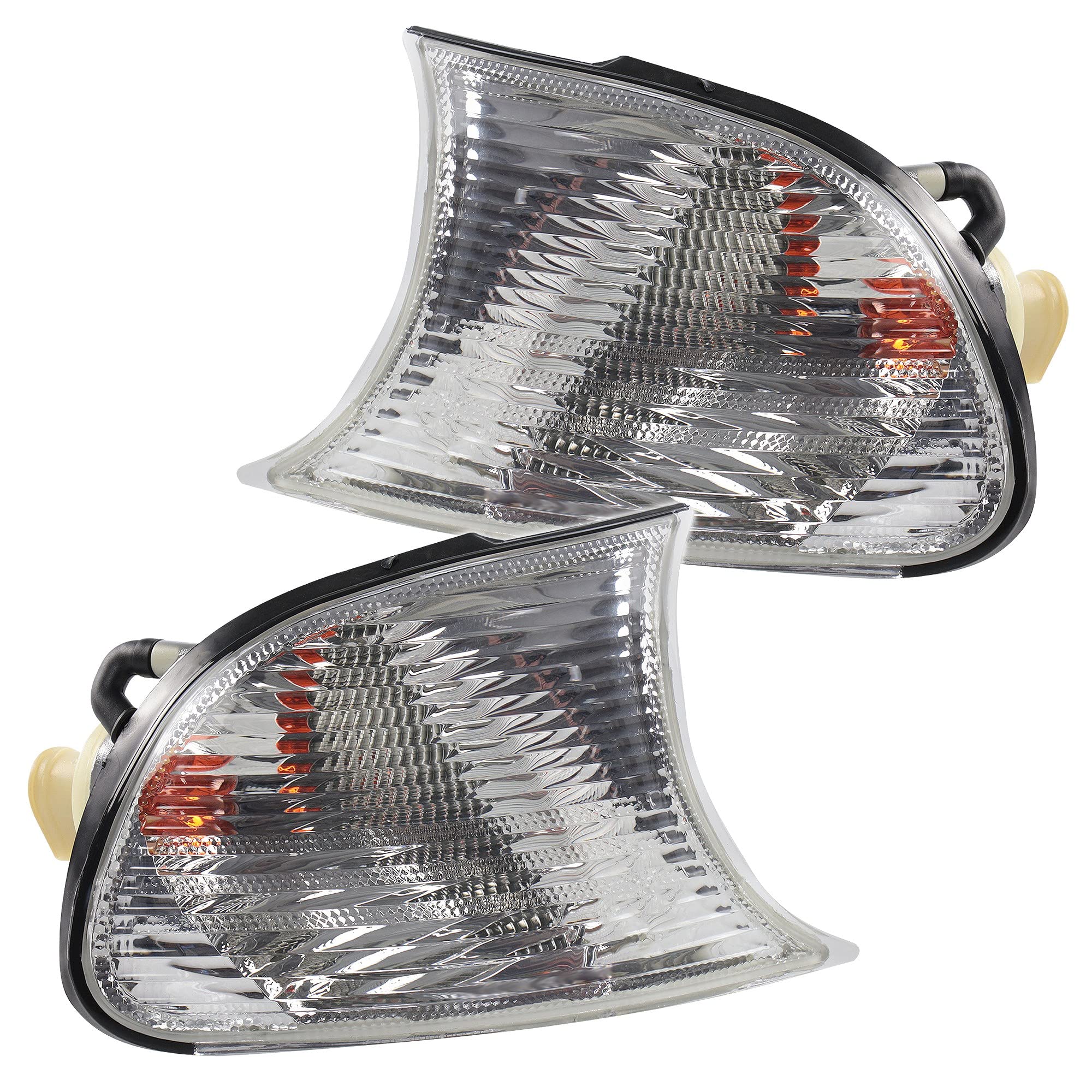 ATEC Germany 2x Clignotant avec support de lampe orange Clignotant latéral | Compatible avec: BMW 3 Cabriolet, 3 Coupe