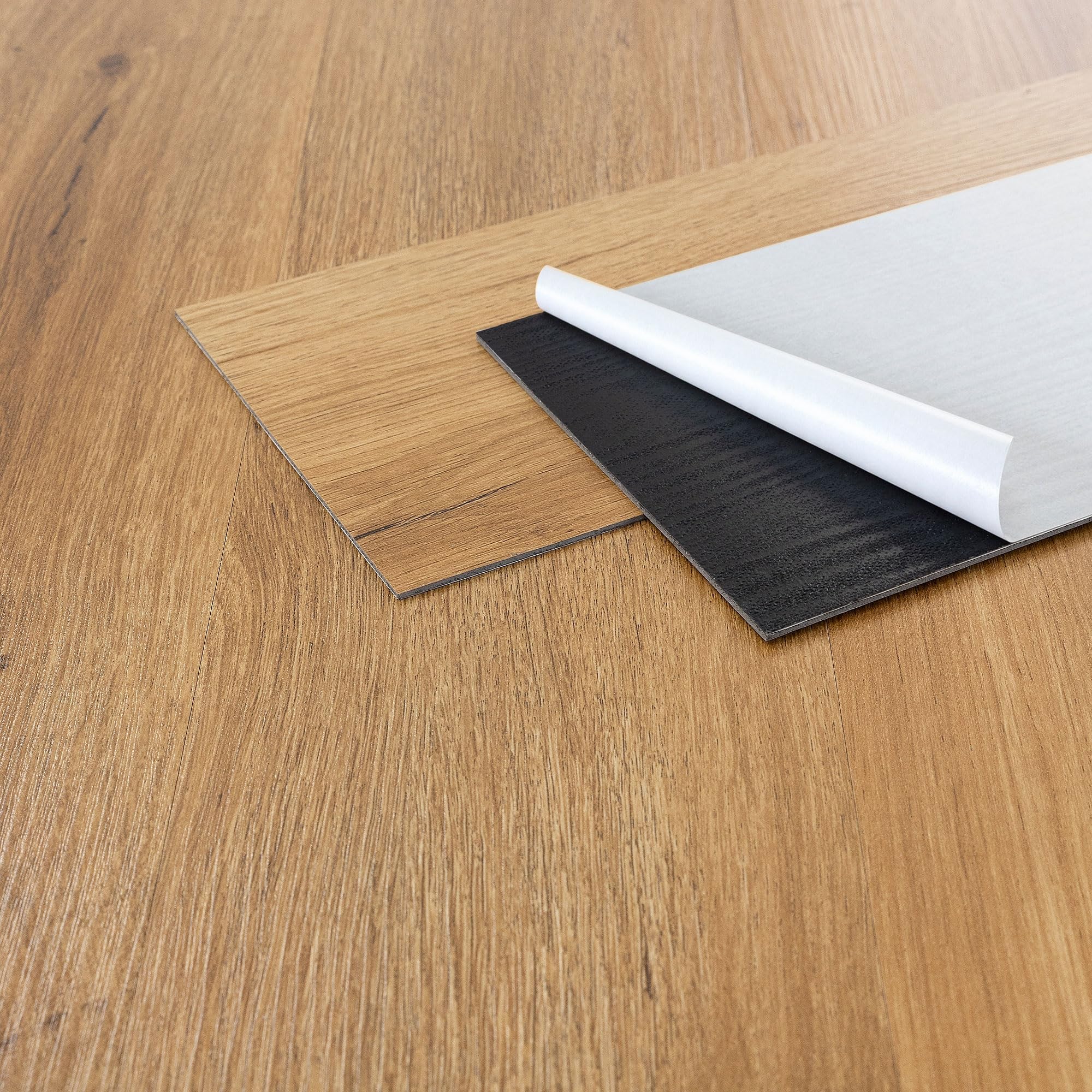 ML-Design Lames PVC Adhésives Effet Chêne Rustique, Revêtement de Sol en Vinyle Autocollant, Imitation Parquet, Imperméable, Installation Facile, 91,5 cm x 15,3 cm x 2 mm, 32 Pièces / 4,46 m²