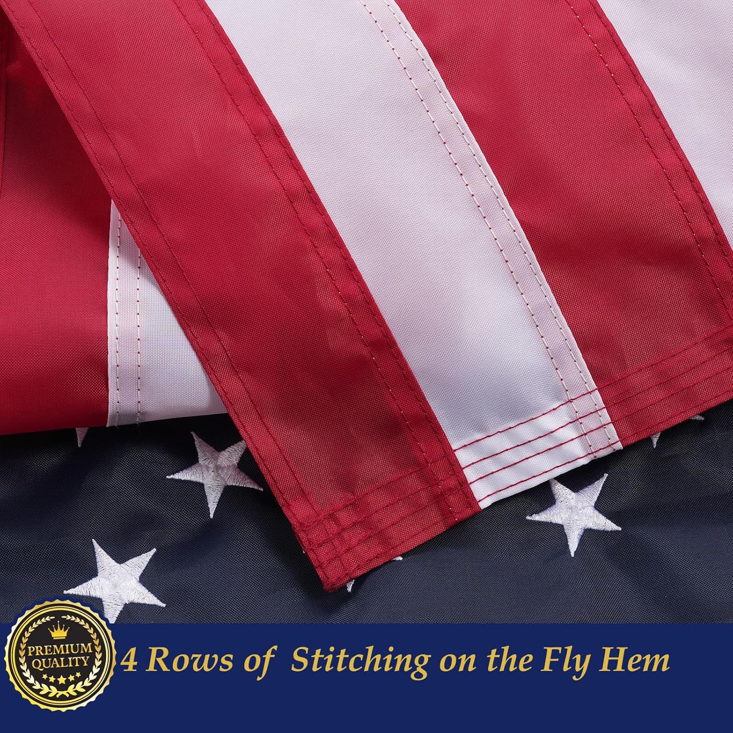 TOPFLAGS American Flag Garden Flags 28x40 House Flag with Wooden Flag Pole Double Side for Outside USA Flags Embroidered Stars for Outdoor Garden School Classroom