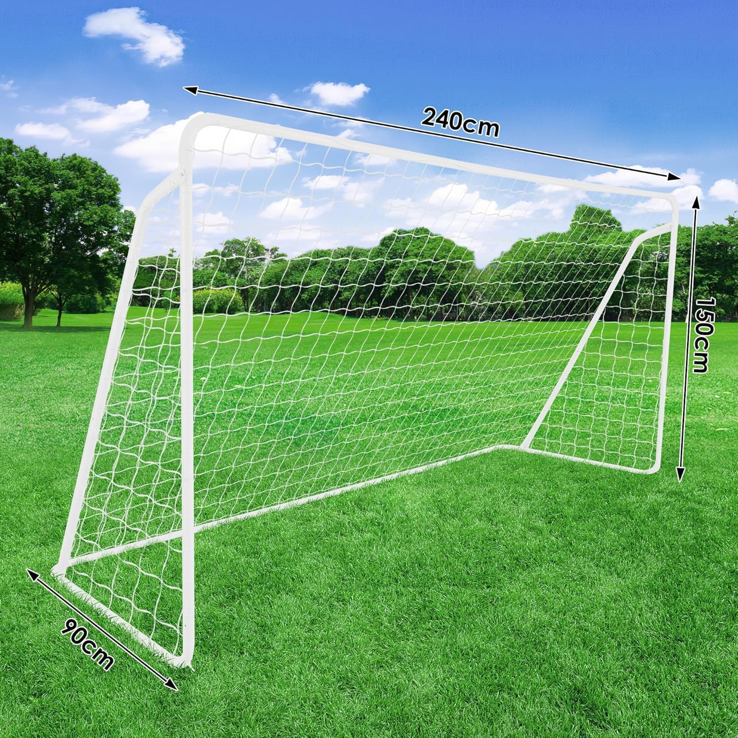 Porta da calcio 365 x 182 cm 240 x 150 cm grande per bambini adulti con rete