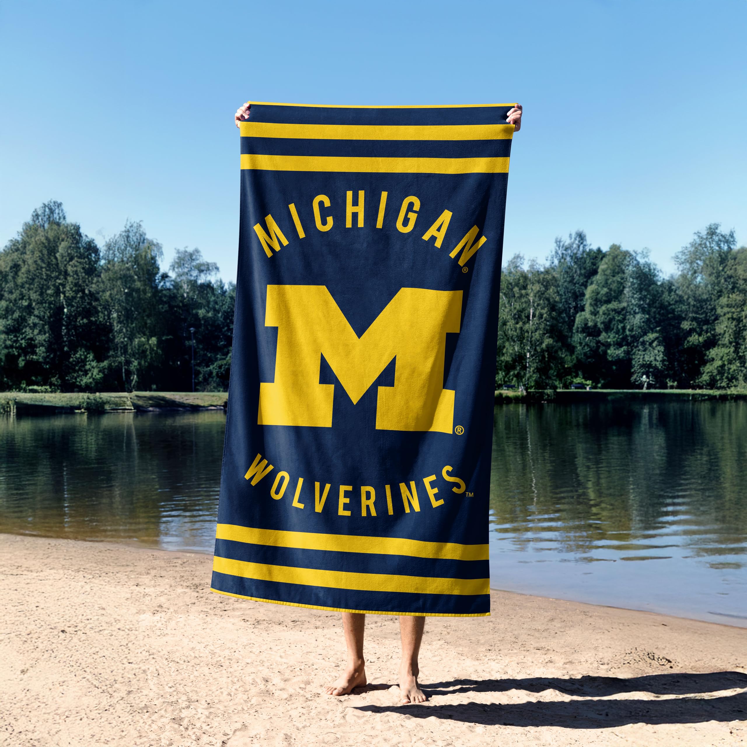 NCAA Michigan Wolverines Toalla de Playa Azul 30 x 60 Pulgadas