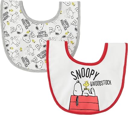 Amazon Peanuts ピーナッツ スヌーピー スタイ 2枚組 シロ F 2枚 スタイ よだれかけ ビブ ベビー マタニティ 通販