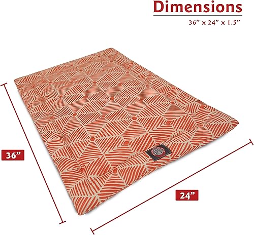 Miniatura 2 de Majestic Pet Products - Tapete para cama de perro Charlie Salmon Orange Crate de 36 pulgadas
