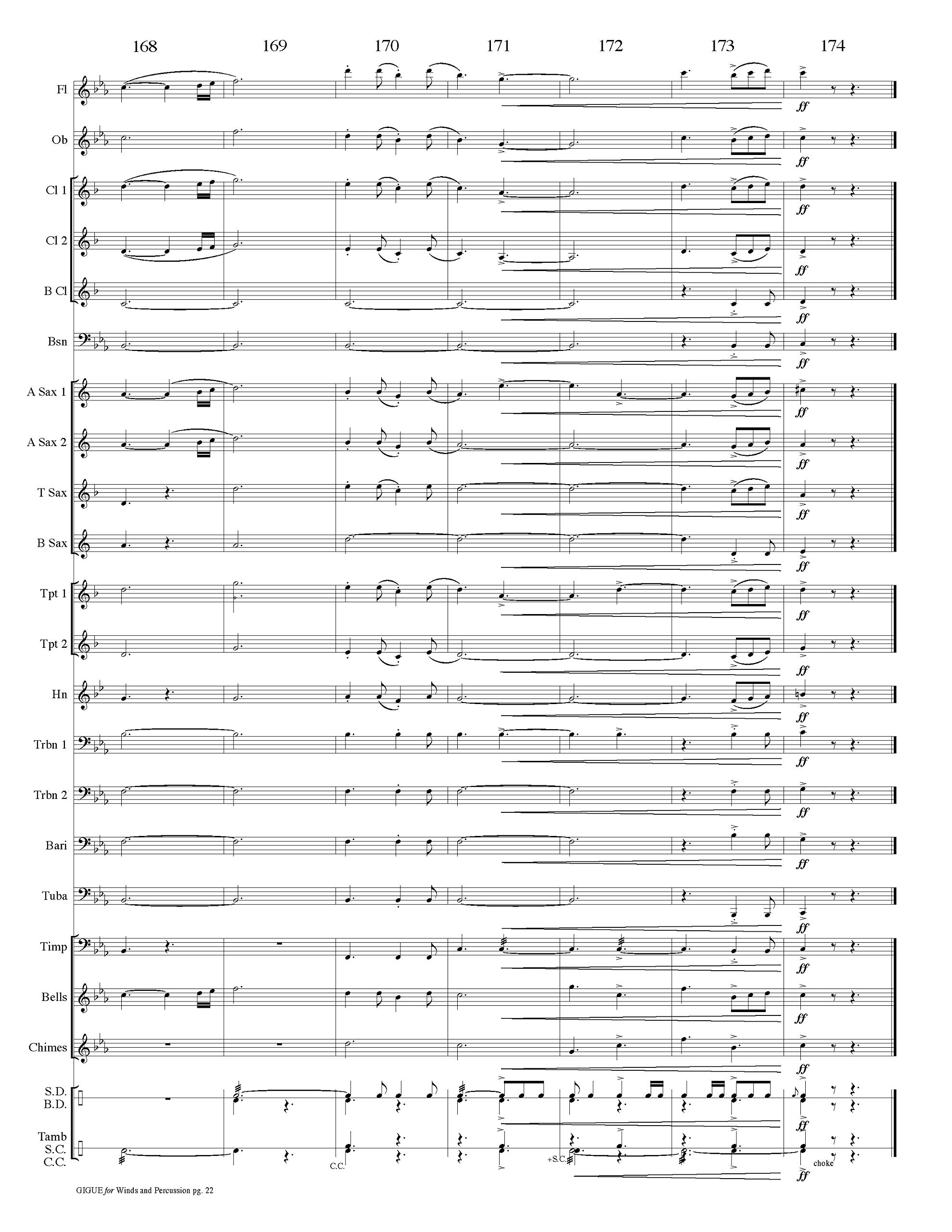 Gigue for Winds and Percussion (Eighth Note Publications)