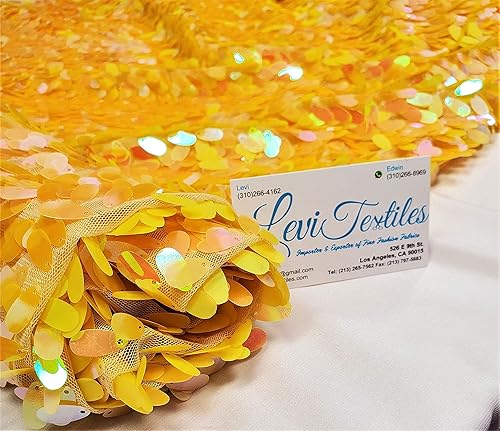 Miniatura 3 de The Mermaid Sequin - Tela ovalada iridiscente de lentejuelas en malla de polietileno, por yarda, tela de lentejuelas, mantel, lino, mantel de