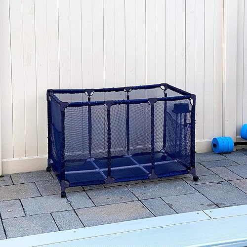 Miniatura 5 de Soporte para fideos de piscina, juguetes, flotadores, bolas y flotadores, organizador de almacenamiento de malla, altura para niños, grande (25