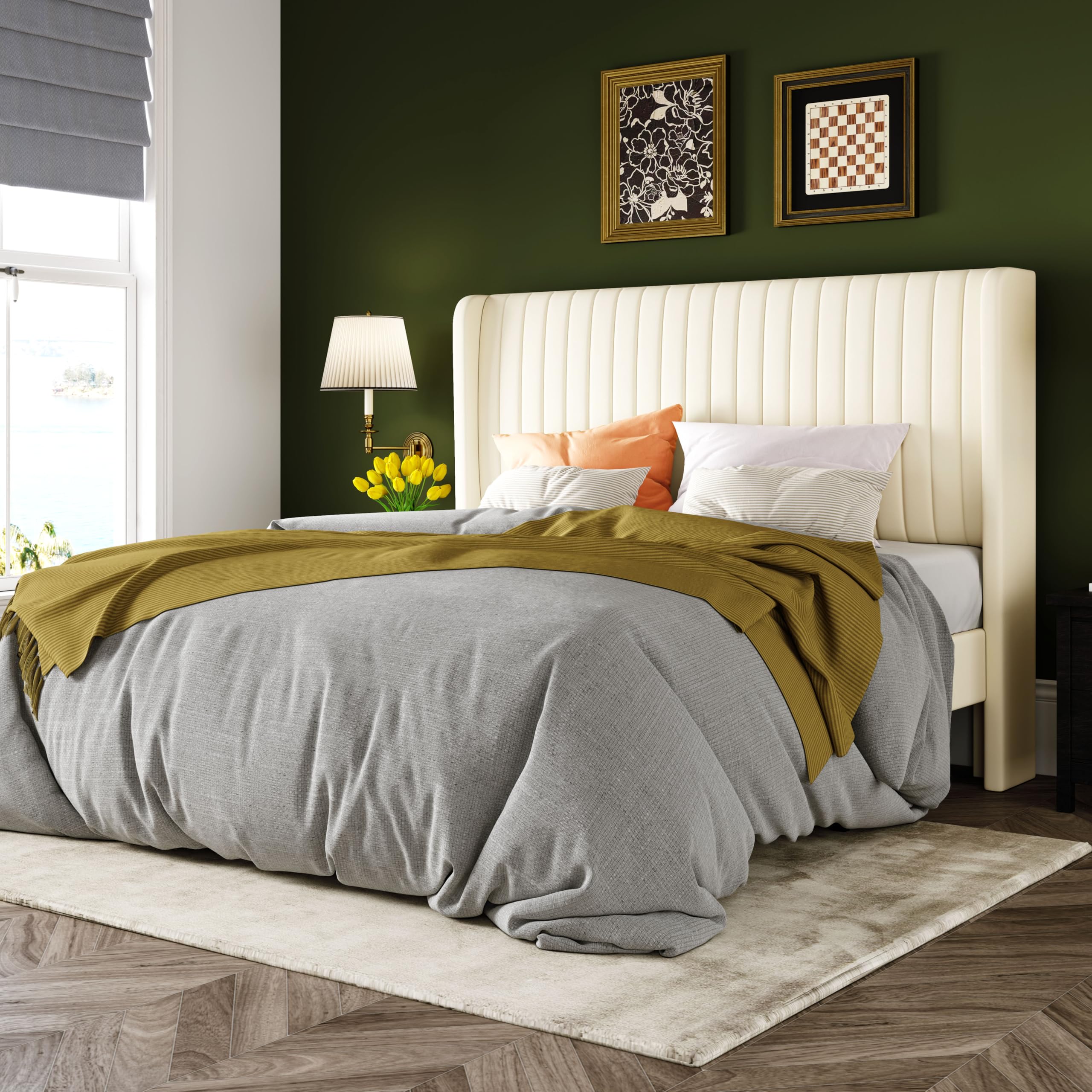 Allewie Velvet Wingback