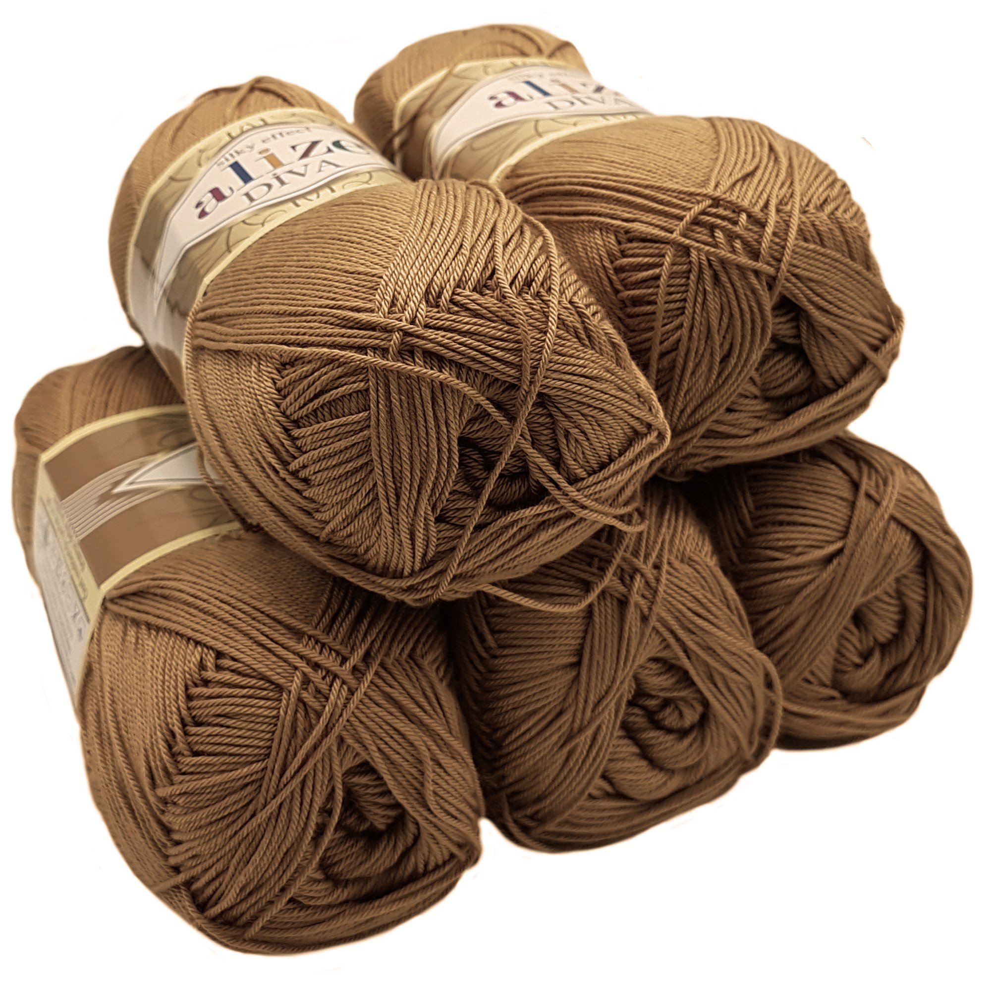 Alize 5 x 100g Diva Batik 500g Mercerised Acrylic Knitting Yarn