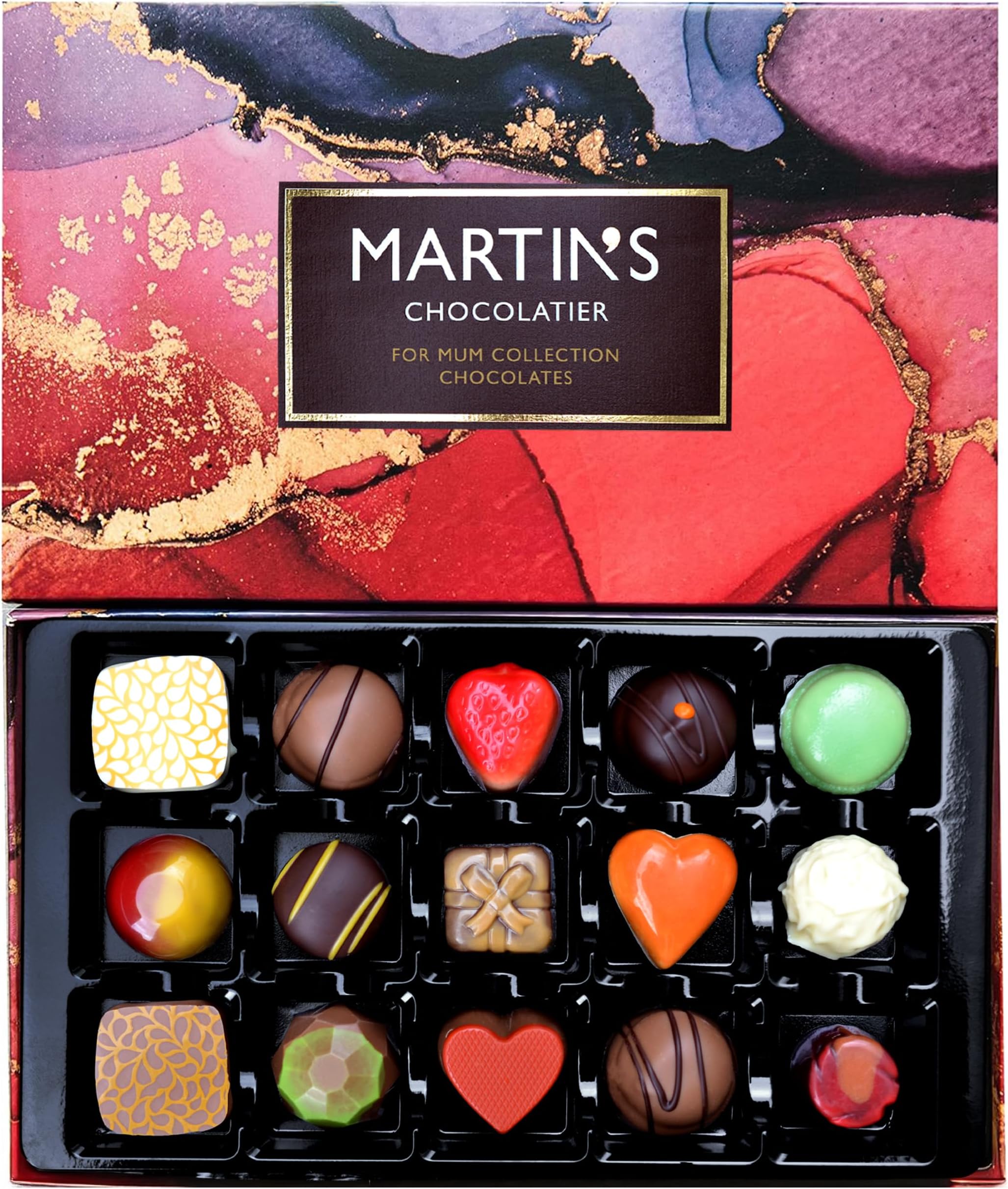 Martin’s Chocolatier For Mum Premium Chocolate Gift |16 Belgian Chocolates in 15 Flavours | Present for Mother's Day, Christmas or Birthday for Wife, Mummy or Partner