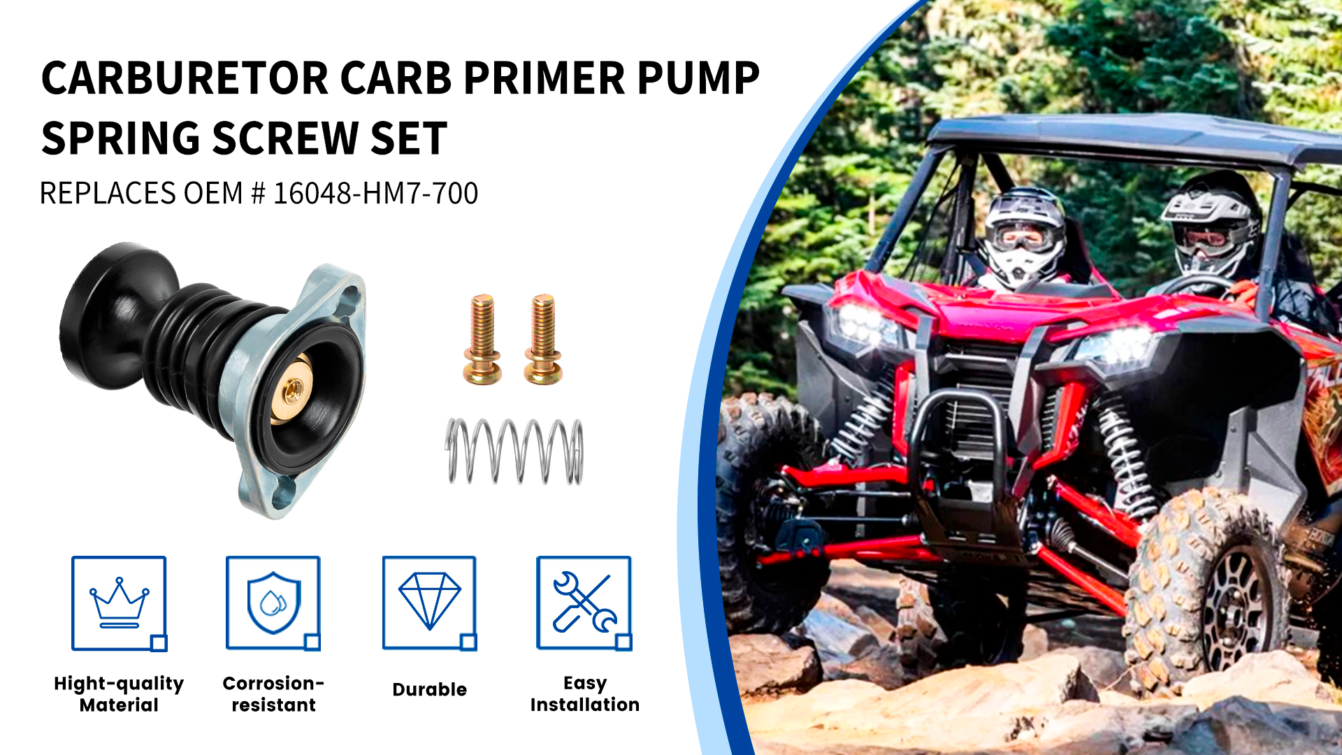 Amazon.com: luxlead Carburetor Carb Primer Pump Spring Screw Kit