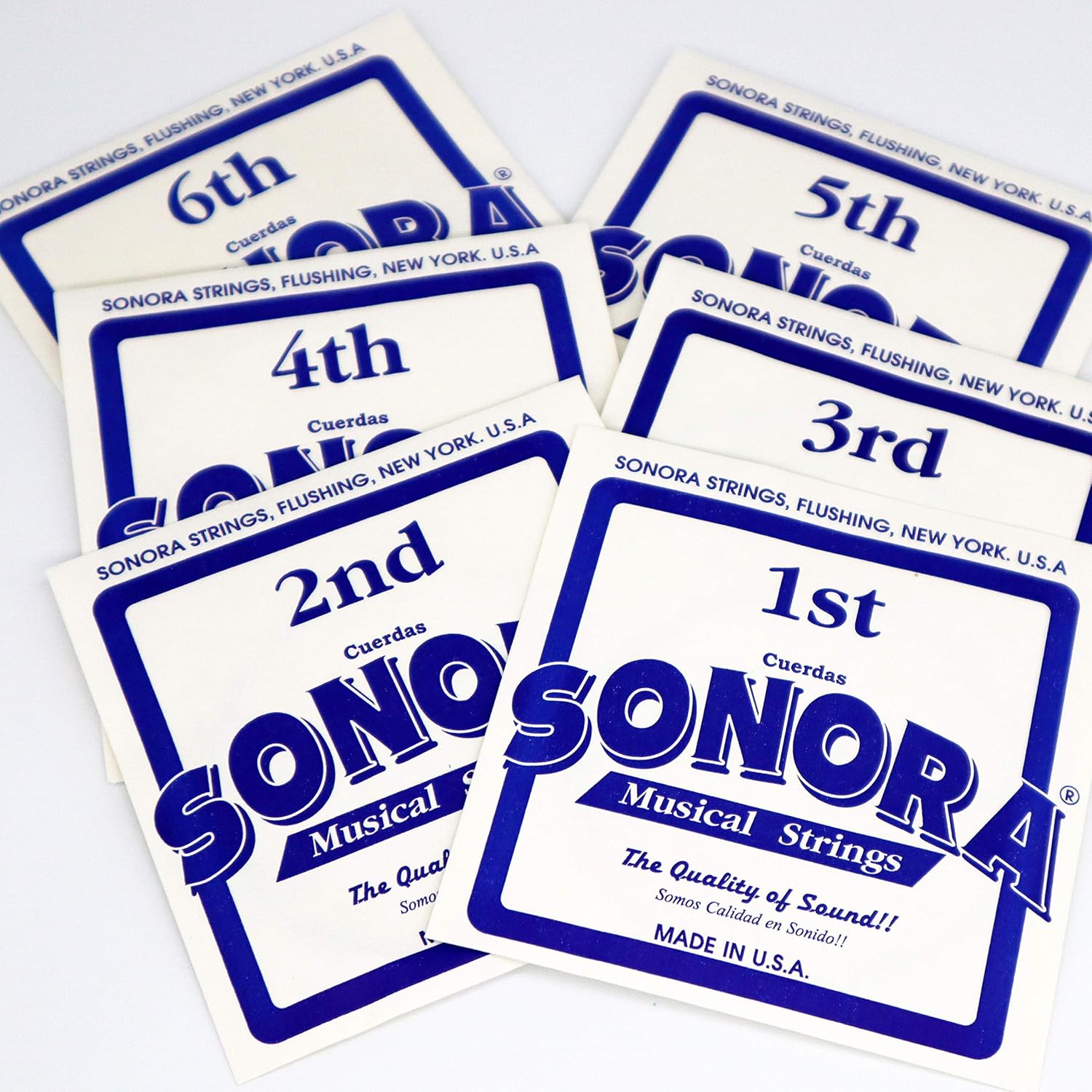 Made In USA, Sonora Strings SN43 Requinto Clear Nylon Silverplated Wound Cuerdas Requinto, The Quality of Sound - (Two Sets)